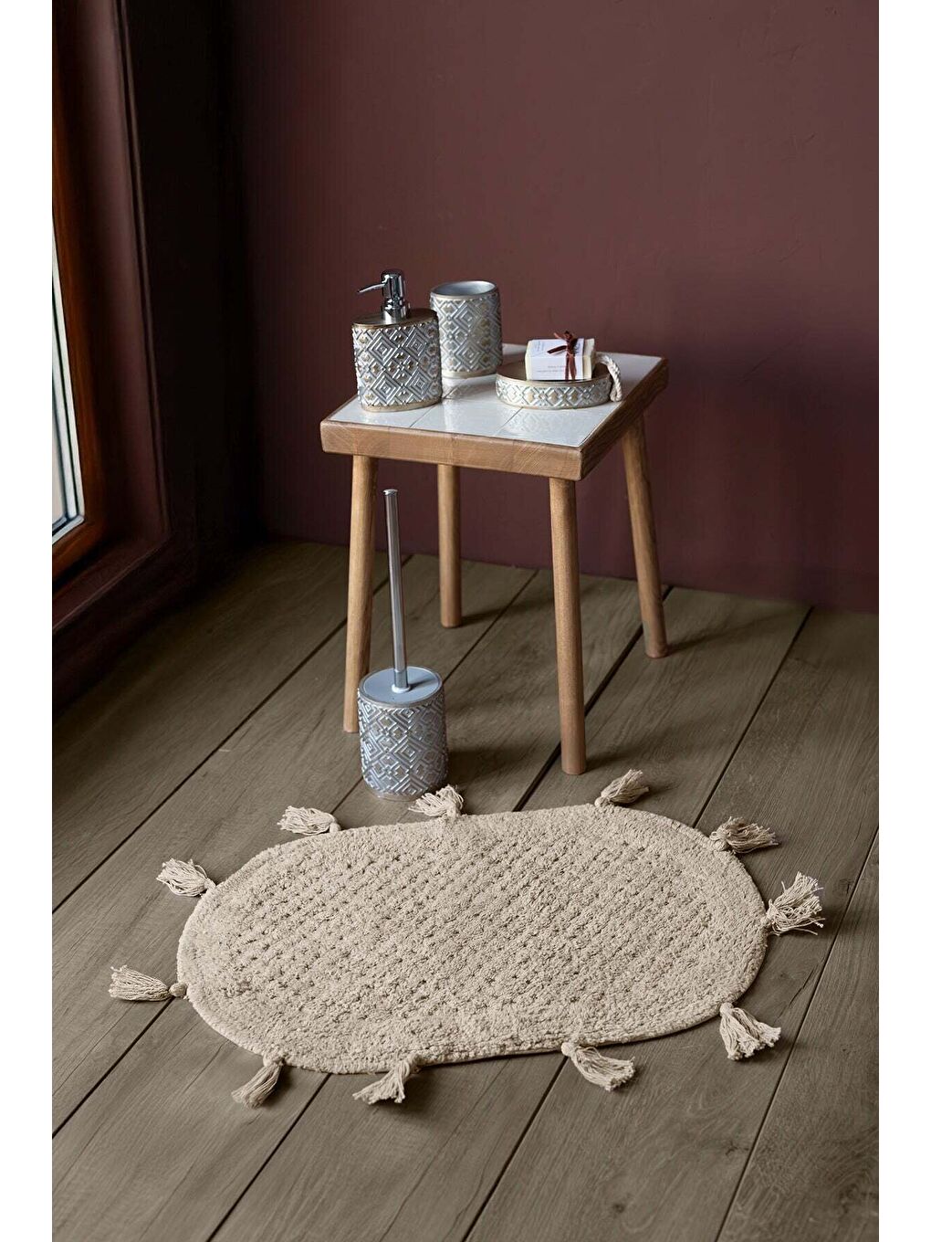 | Elora Tekli Banyo Paspası 40x60 Kahverengi