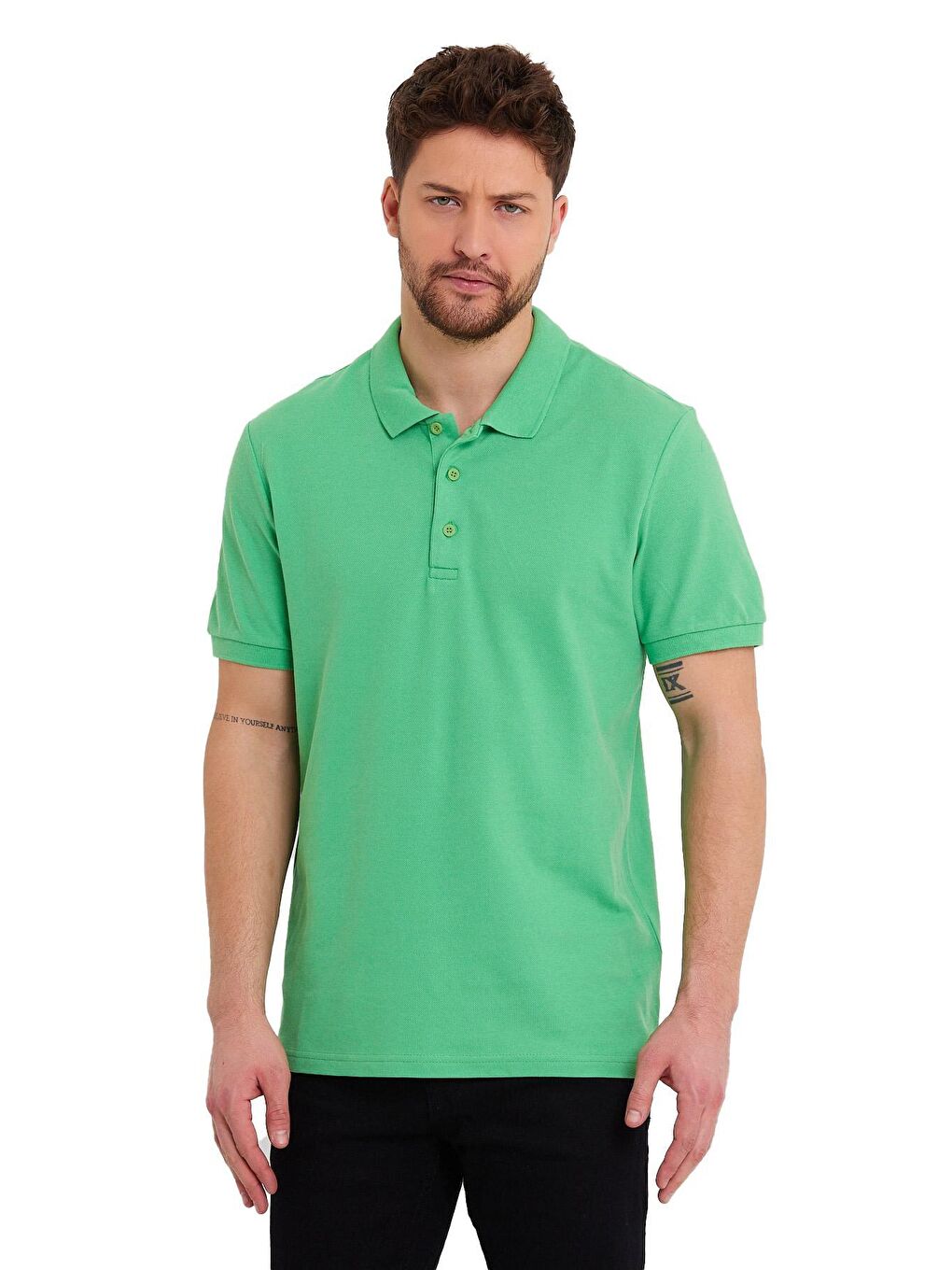 Turkuaz Polo Yaka Erkek Tişört