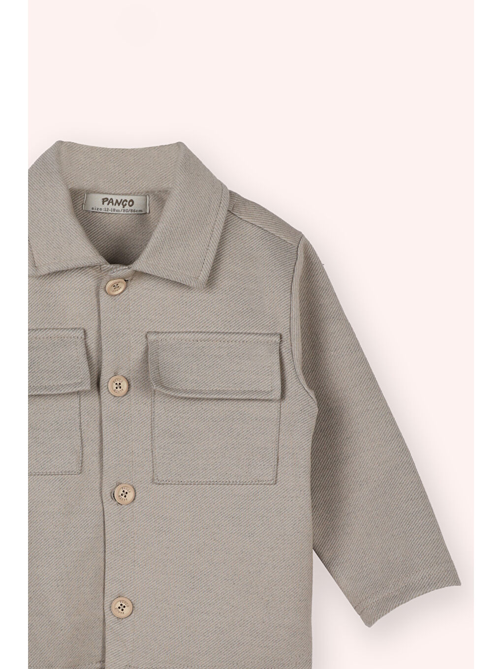 Bej Erkek Çocuk Cep Detaylı Ceket Taş-1