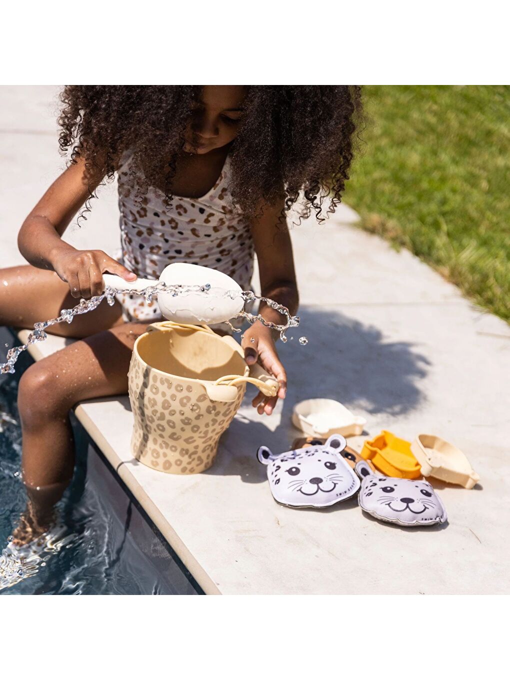 Swim Essentials Leopard Pink Silikon Kova Küret Seti-6