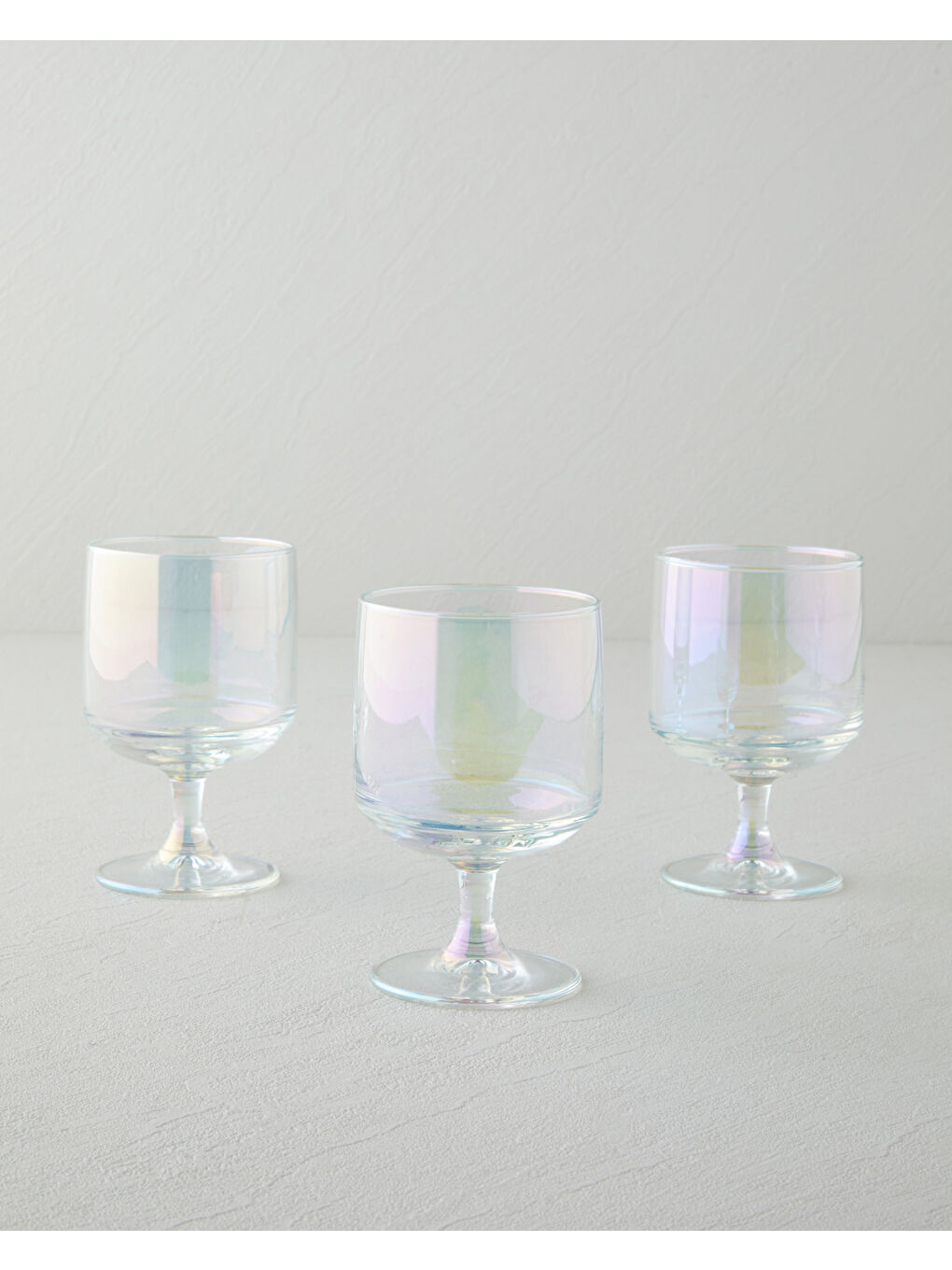 Renksiz Basic Shine Cam 3’lü Lüsterli Cup 300 ml Şeffaf