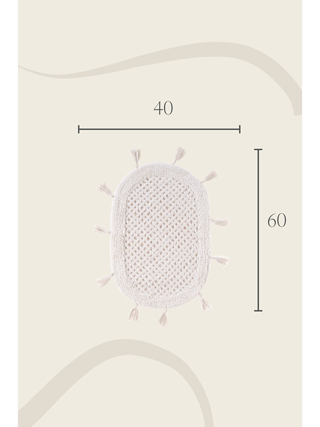 | Elora Tekli Banyo Paspası 40x60 Ekru-4