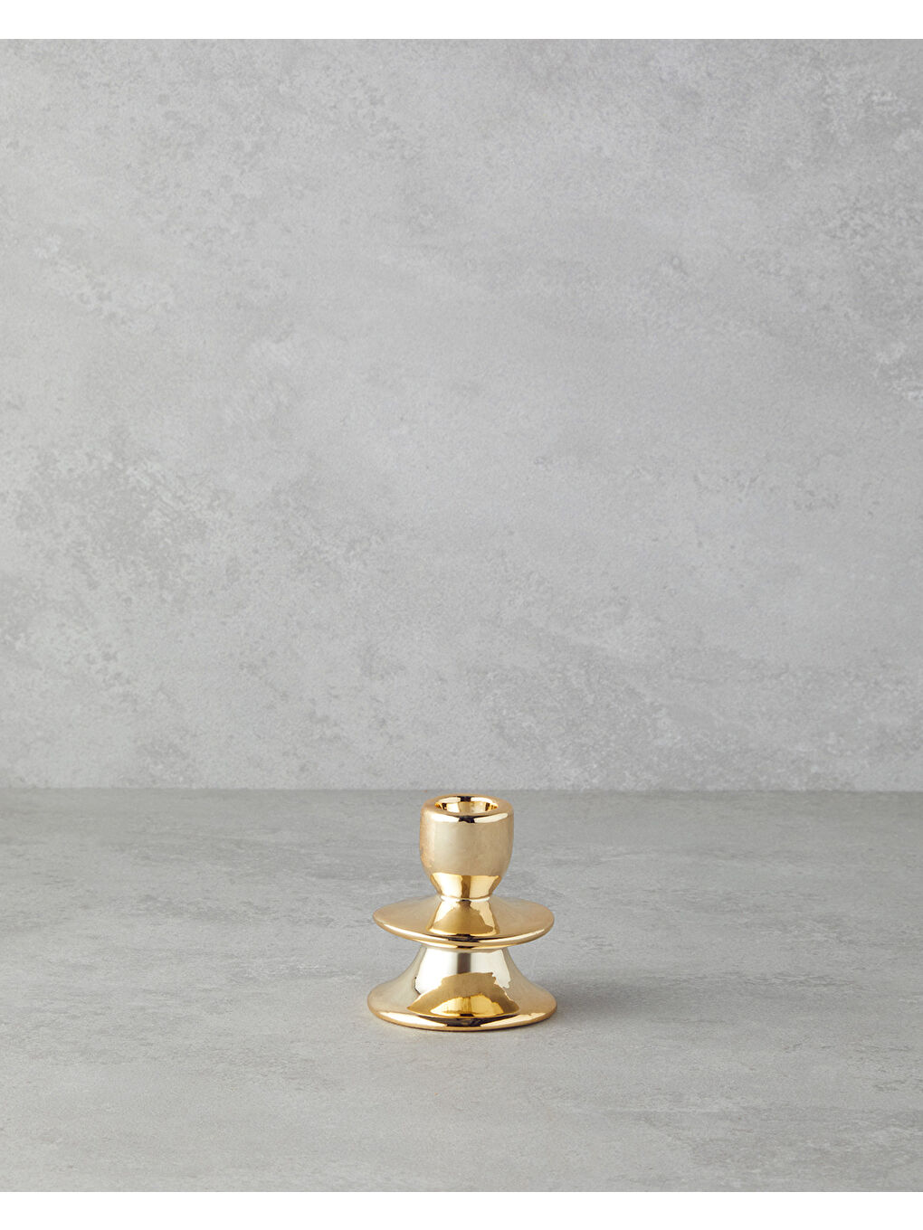 Sarı Pera Şamdan 7x7x8 cm Gold