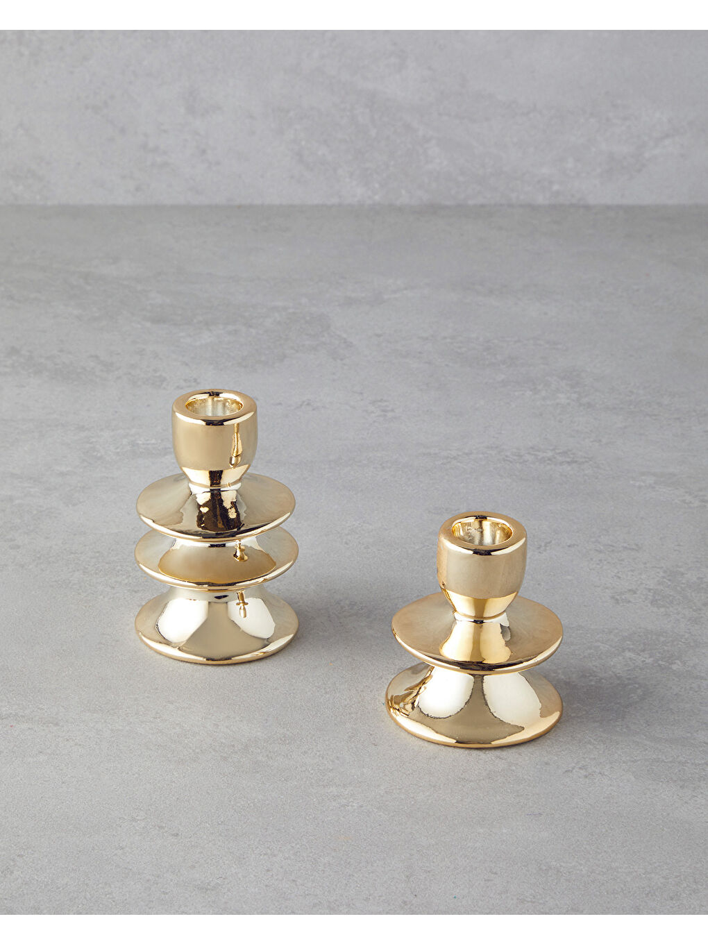 Sarı Pera Şamdan 7x7x8 cm Gold-2