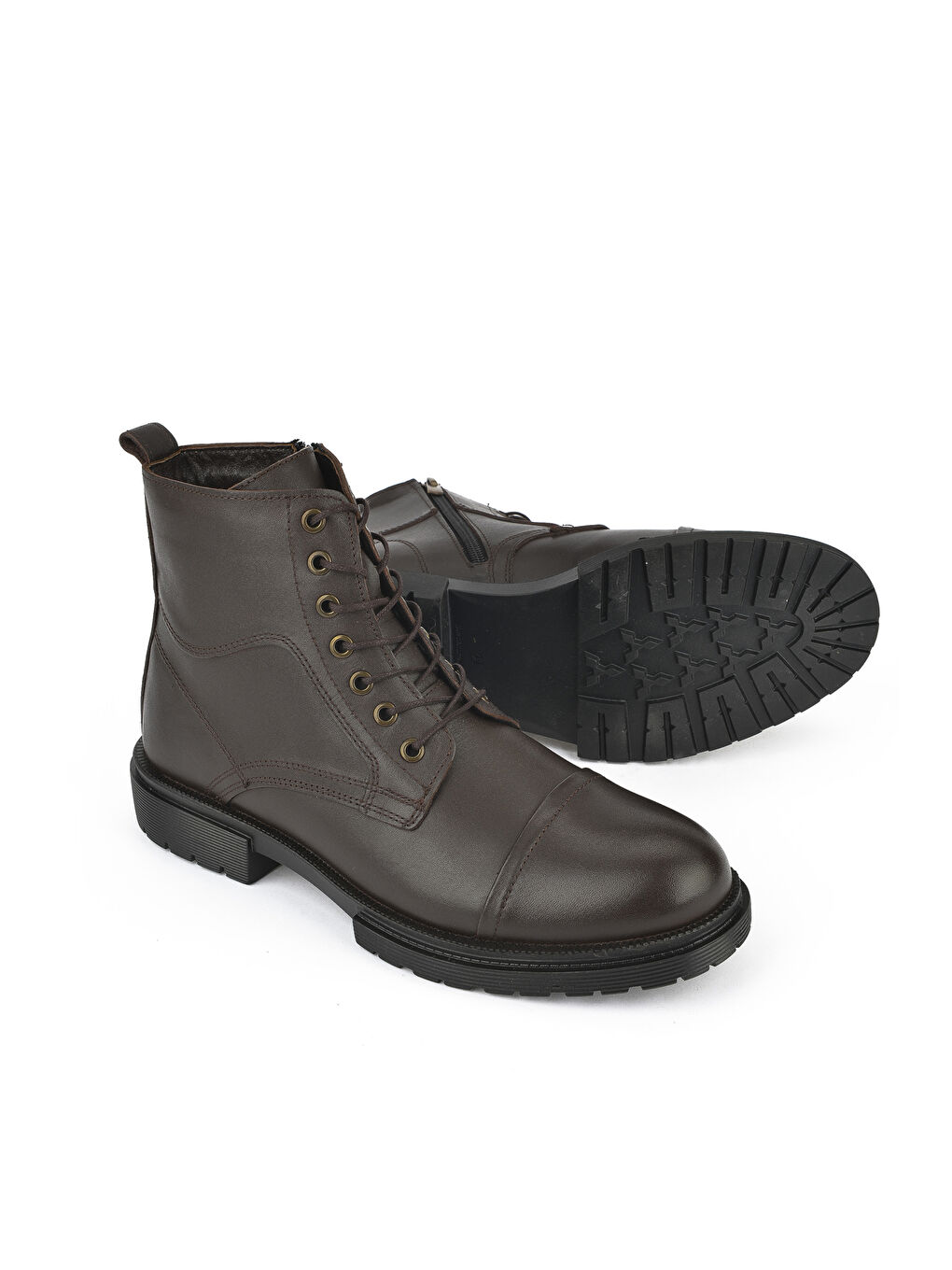 Kahverengi Erkek Hakiki Deri Bot 143423Z2105 Kahve-1