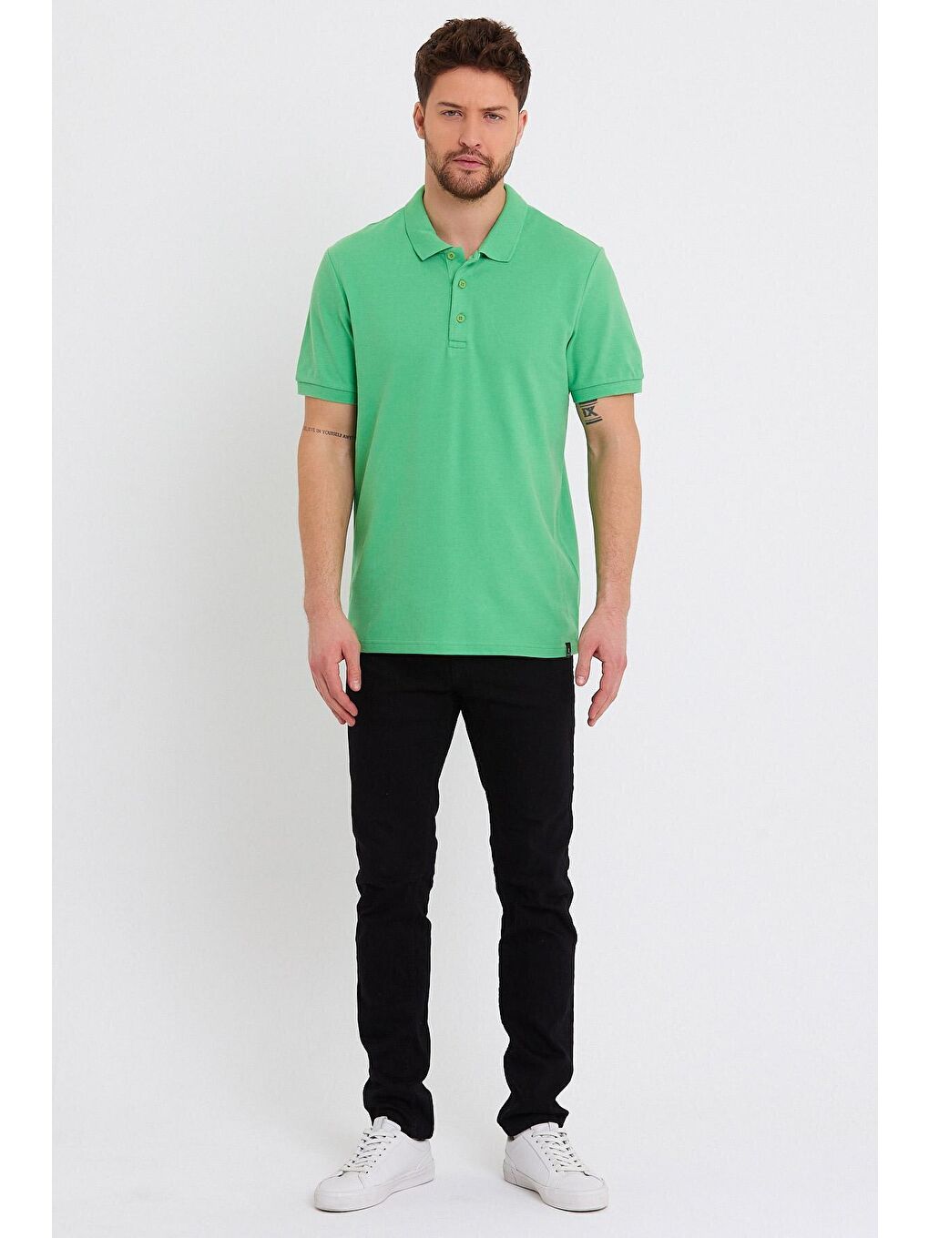 Turkuaz Polo Yaka Erkek Tişört-1