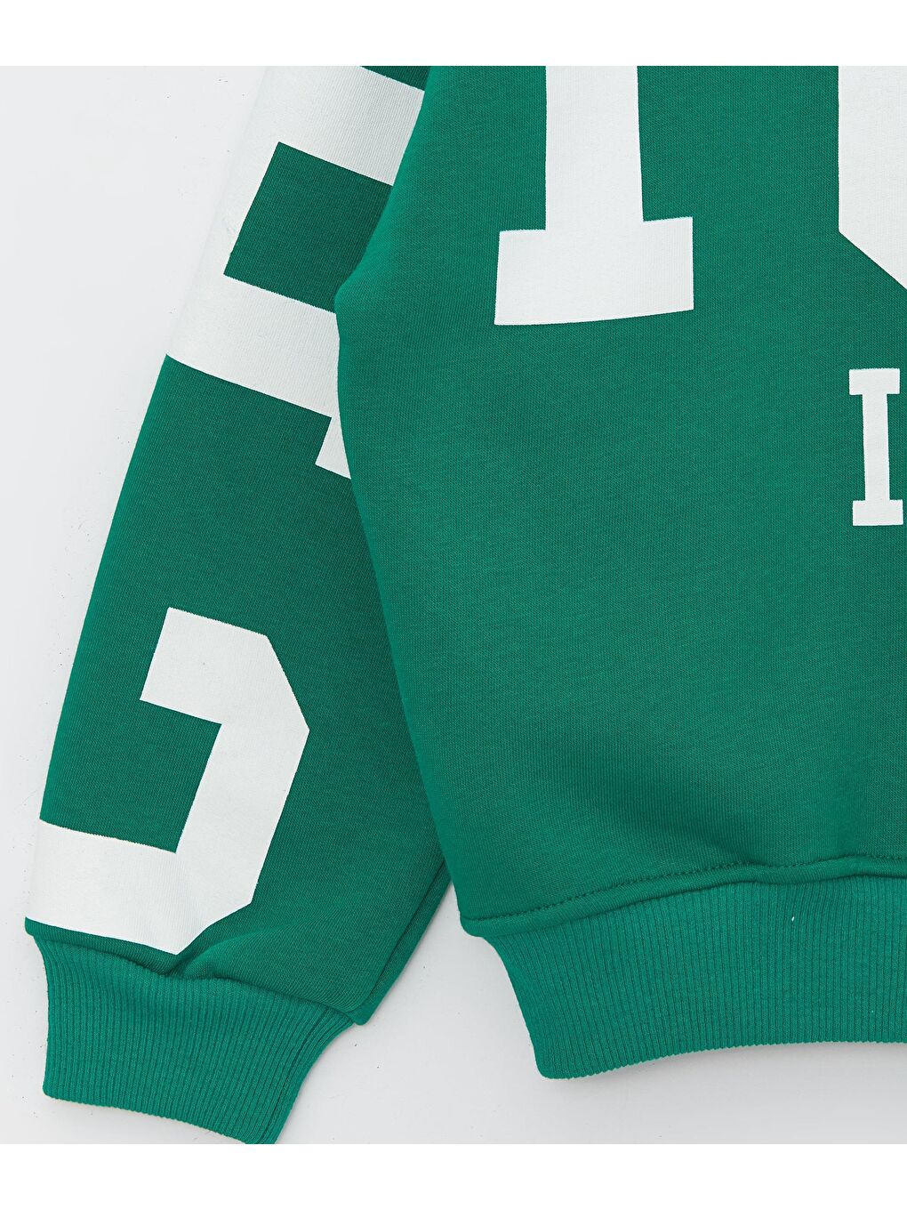 Yeşil Kız Çocuk Üç İplik Şardonlu Chicago SweatShirt-2