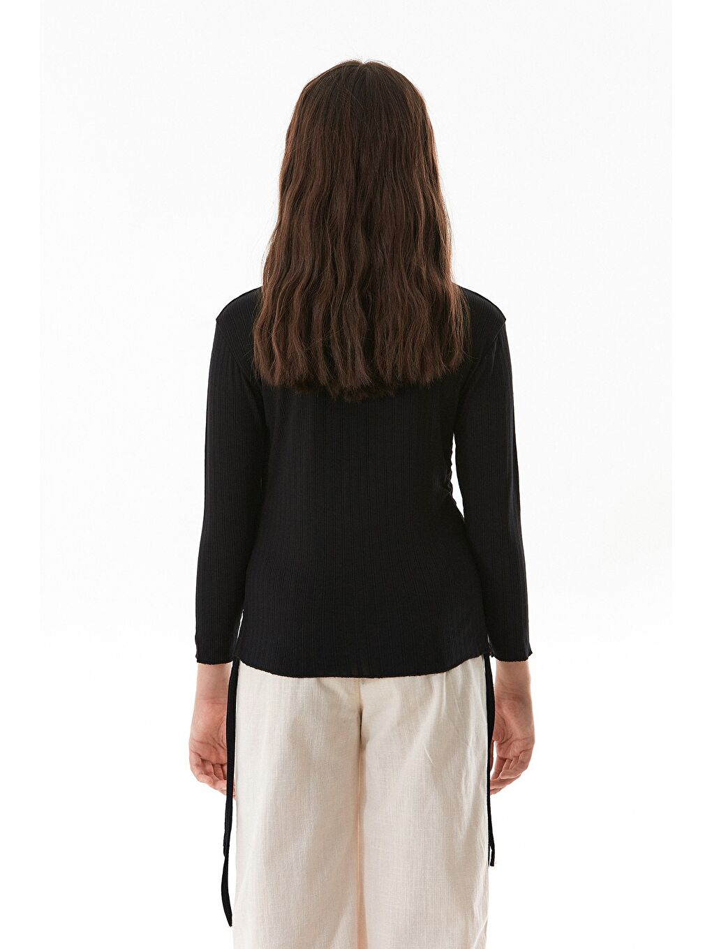 Siyah Fitilli Heart Baskılı Yanları Büzgülü Kız Çocuk Body-3