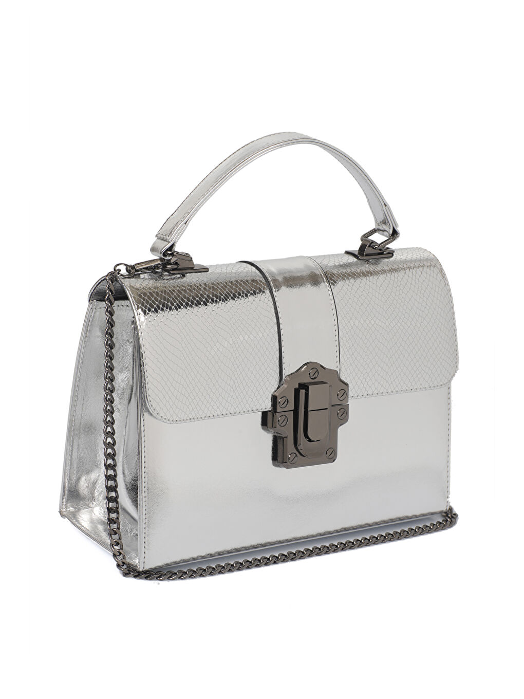 Gri Prag Kadın El Çantası