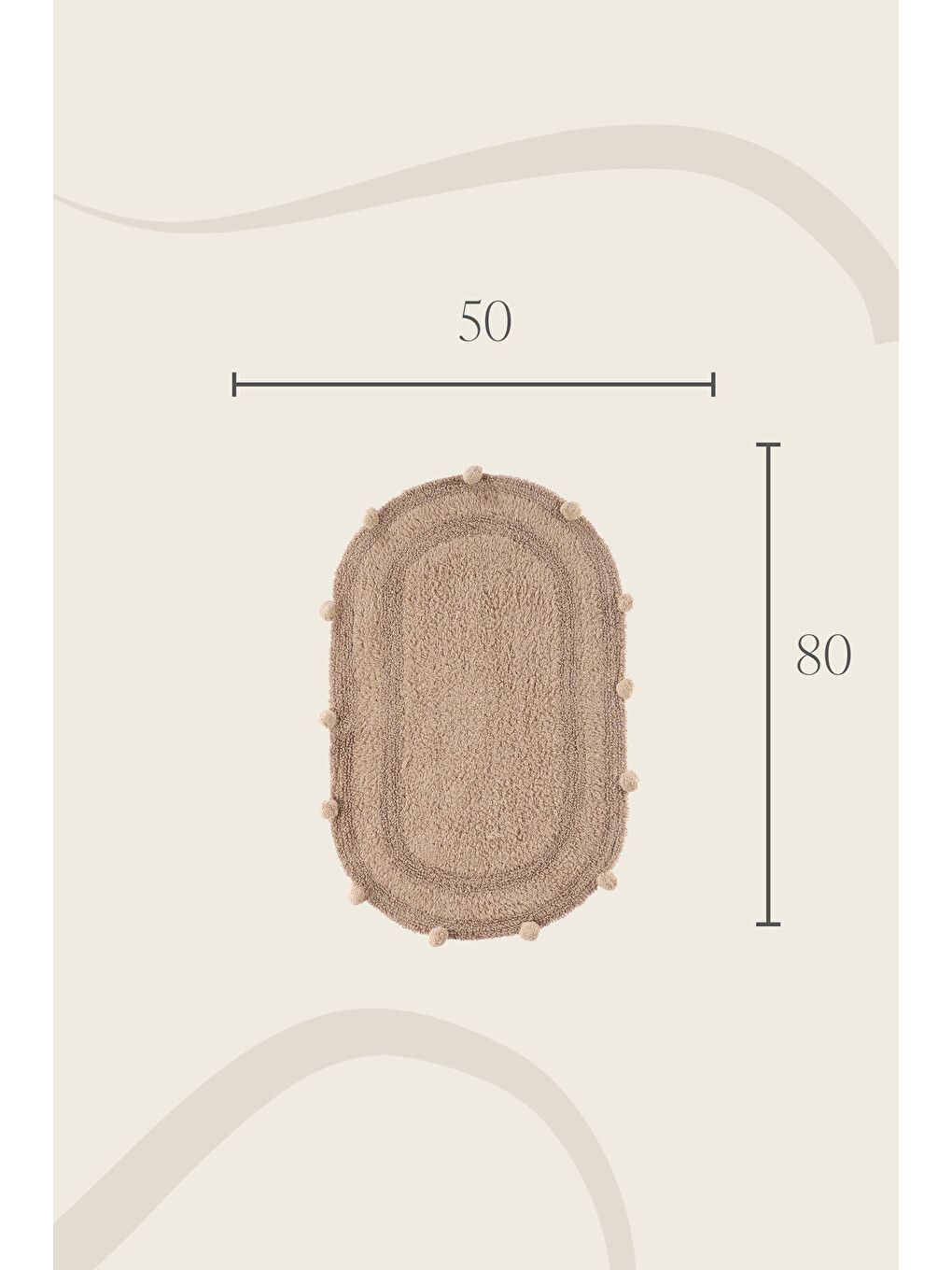 | Eris Tekli Banyo Paspası 50x80 Kahverengi-4
