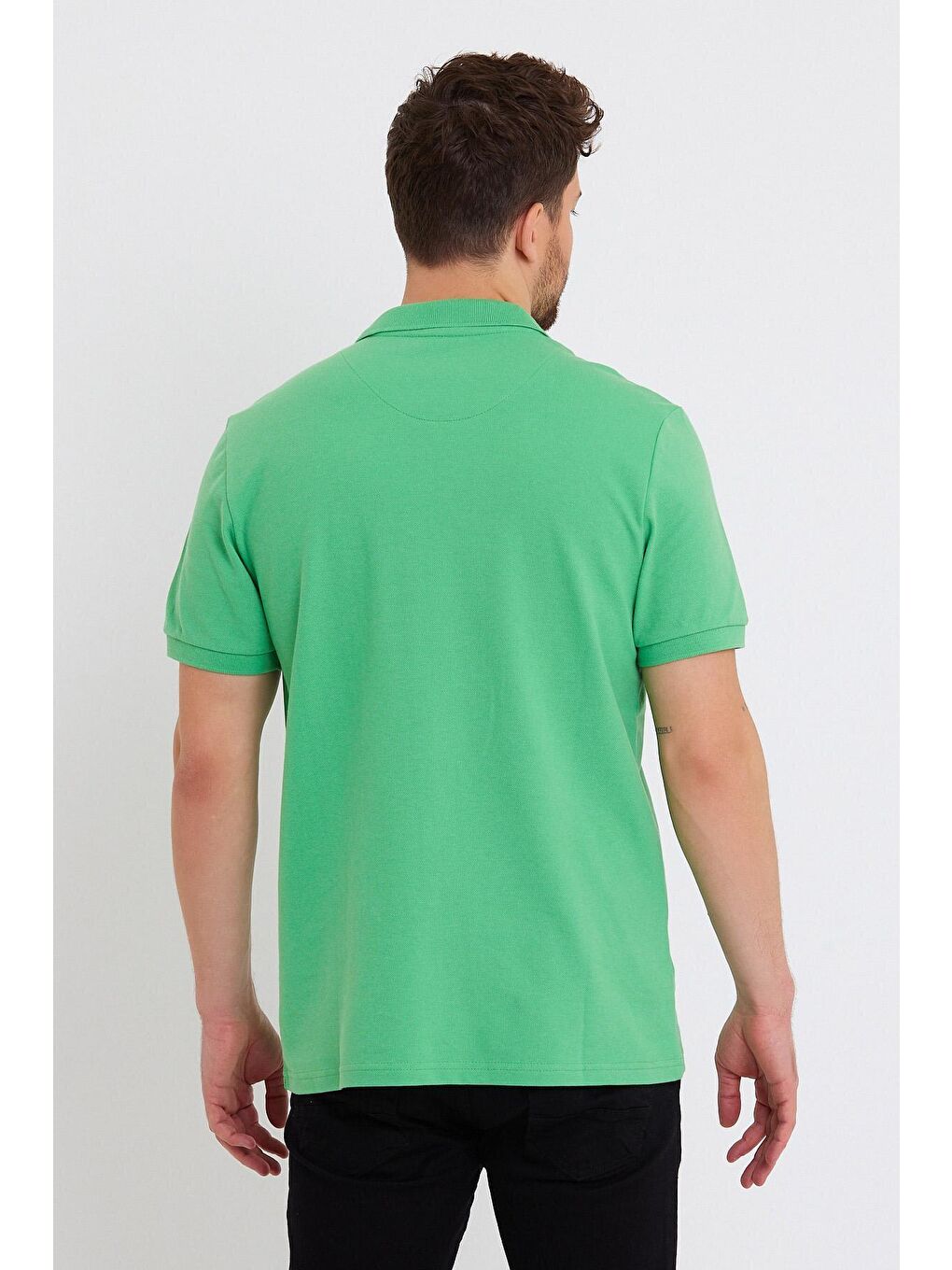 Turkuaz Polo Yaka Erkek Tişört-4