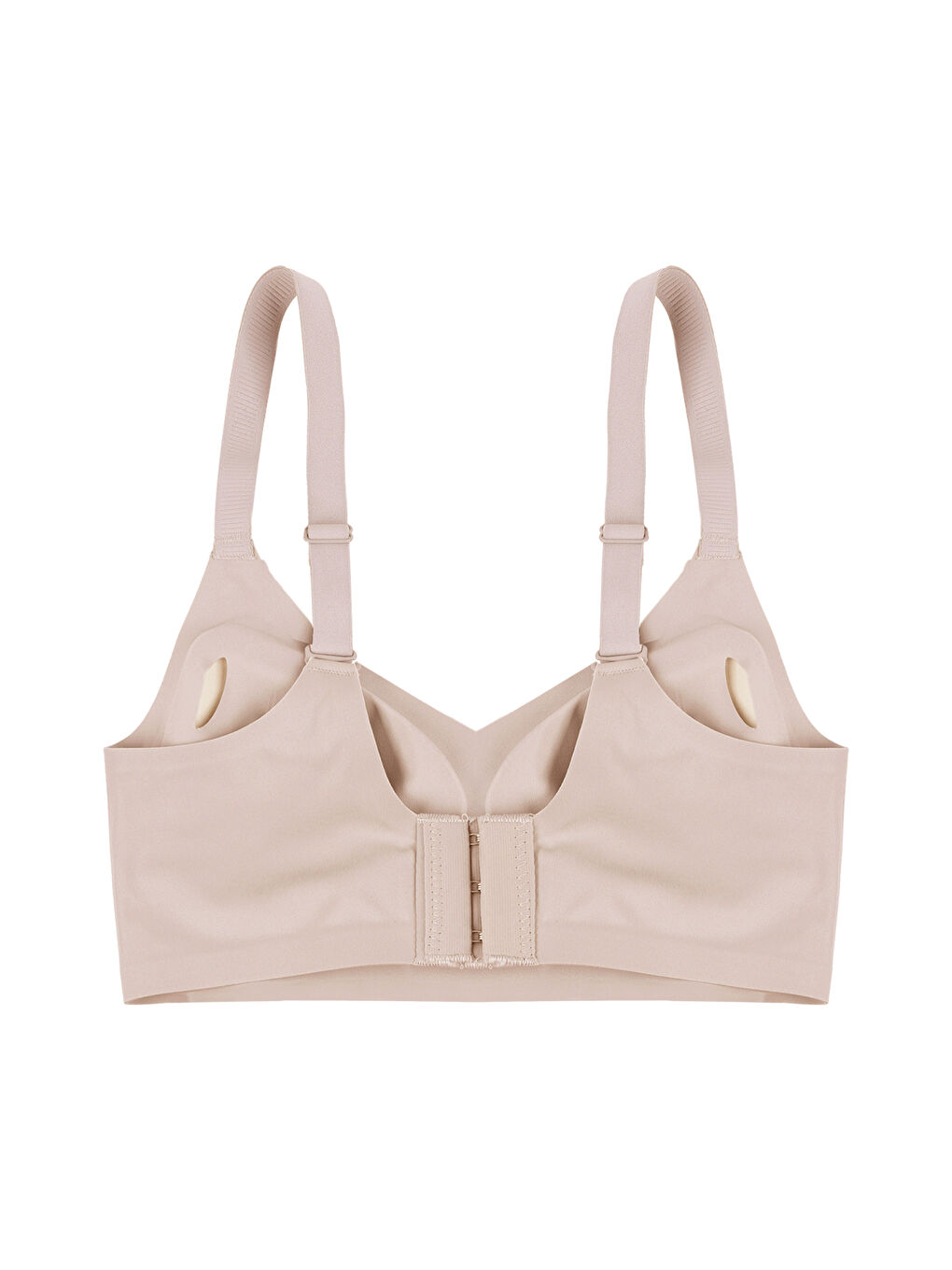 Ekru Balensiz Lazer Dikişsiz Görünmez Çıkarılabilir Pedli Toparlayıcı Sütyen-3