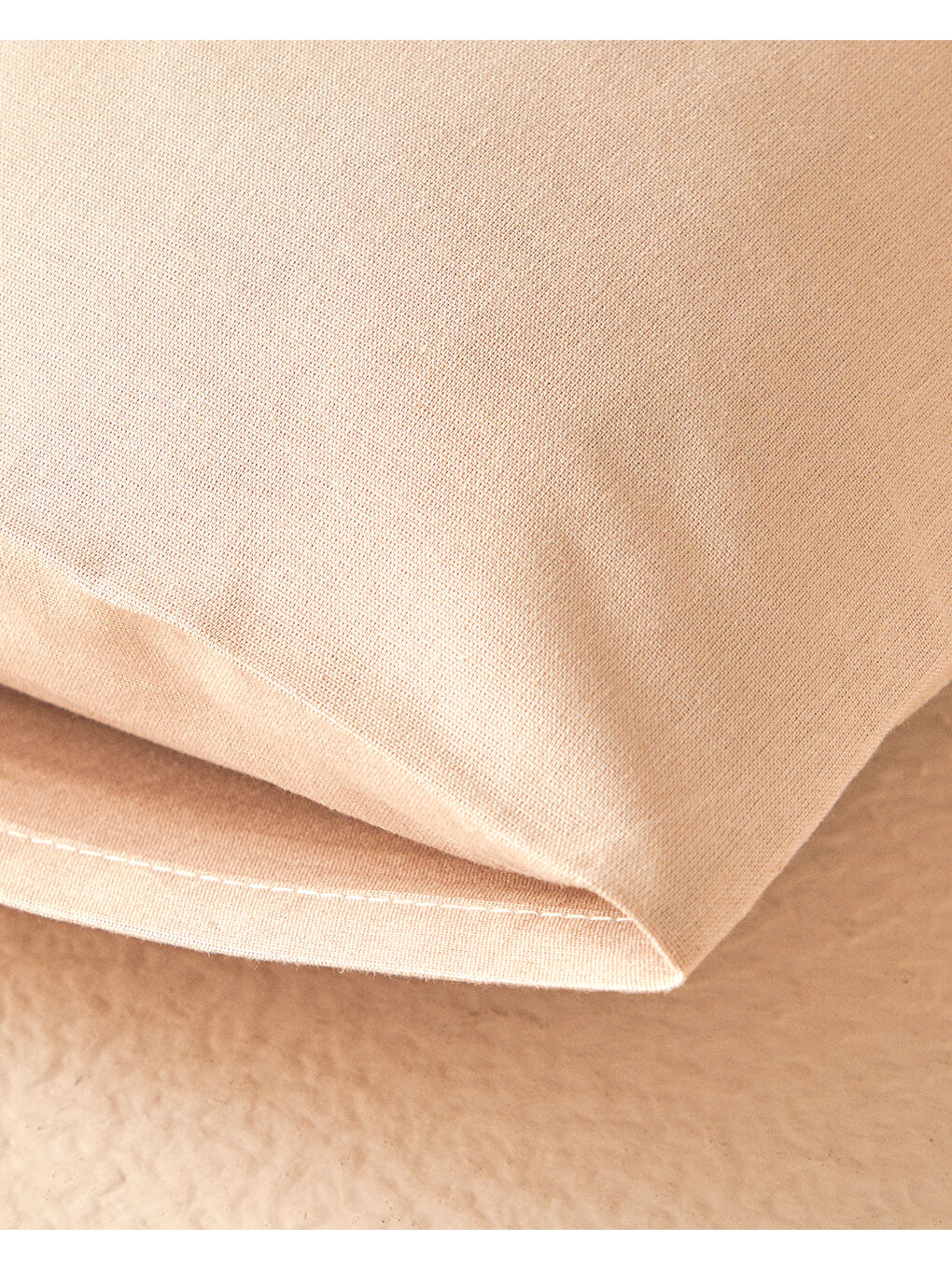 Kahverengi Düz Pamuklu 2'li Yastık Kılıfı Kahve Köpüğü-2