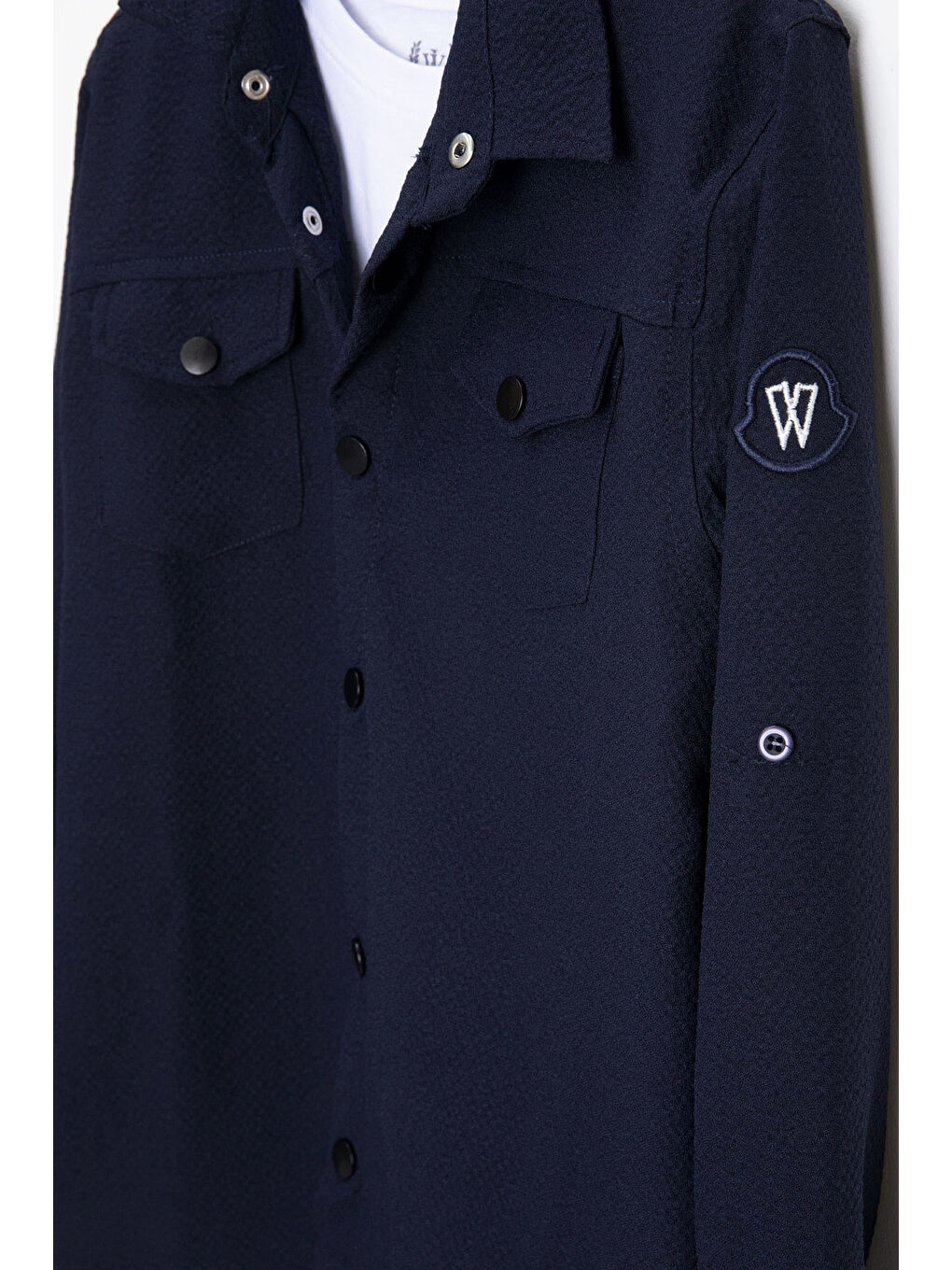 Lacivert Erkek Çocuk Jogger Gömlekli Tişörtlü 2li Takım 20403-3