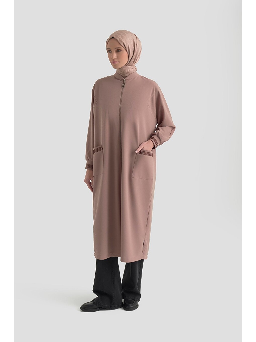 Bej Trend Hırka 25Kt557 Vizon-1