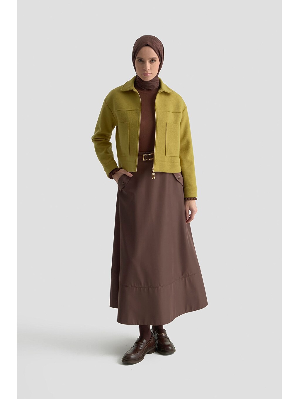 Yeşil Trend Ceket 25kt517 Asit-1
