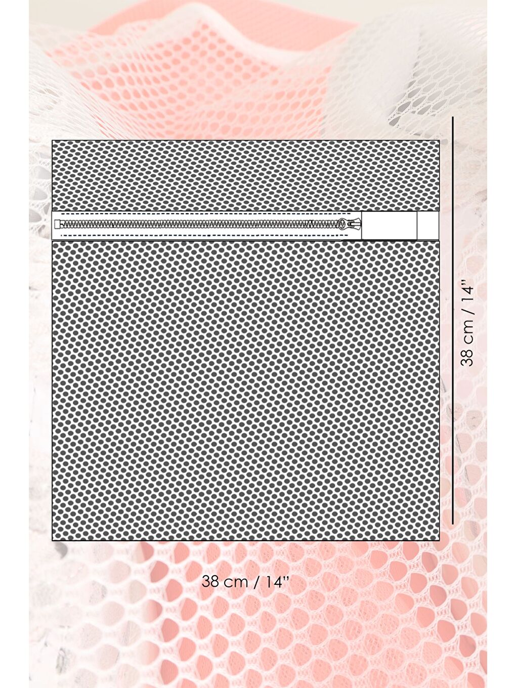 1 Adet Fermuarlı Ayakkabı Yıkama Filesi Bölmeli Yıkama Filesi 38x38 cm Karışık Renk-4