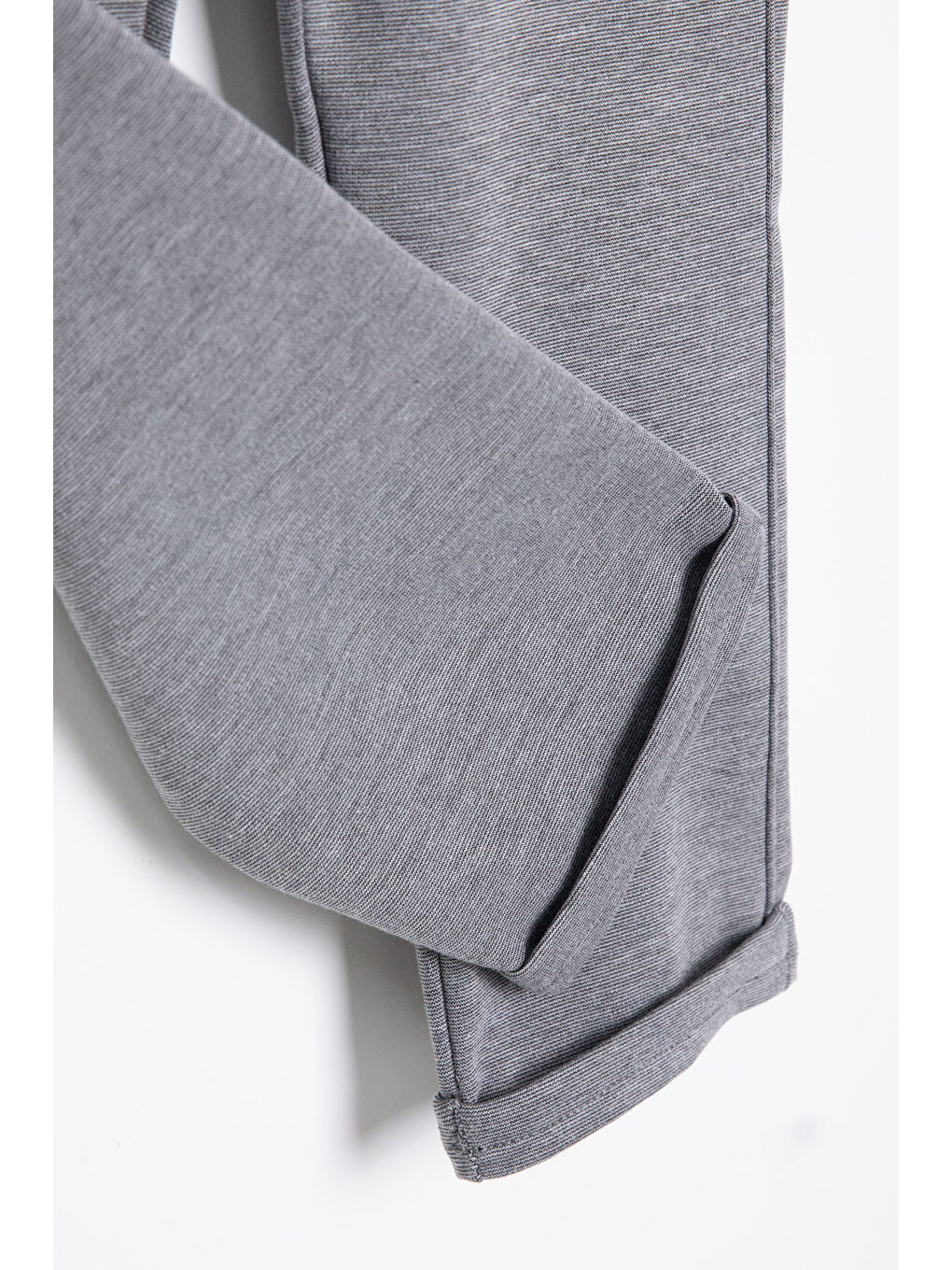 Wikiland Gri Beli Lastikli Duble Paça Erkek Çocuk Jogger Kumaş Pantolon 20518 - 2