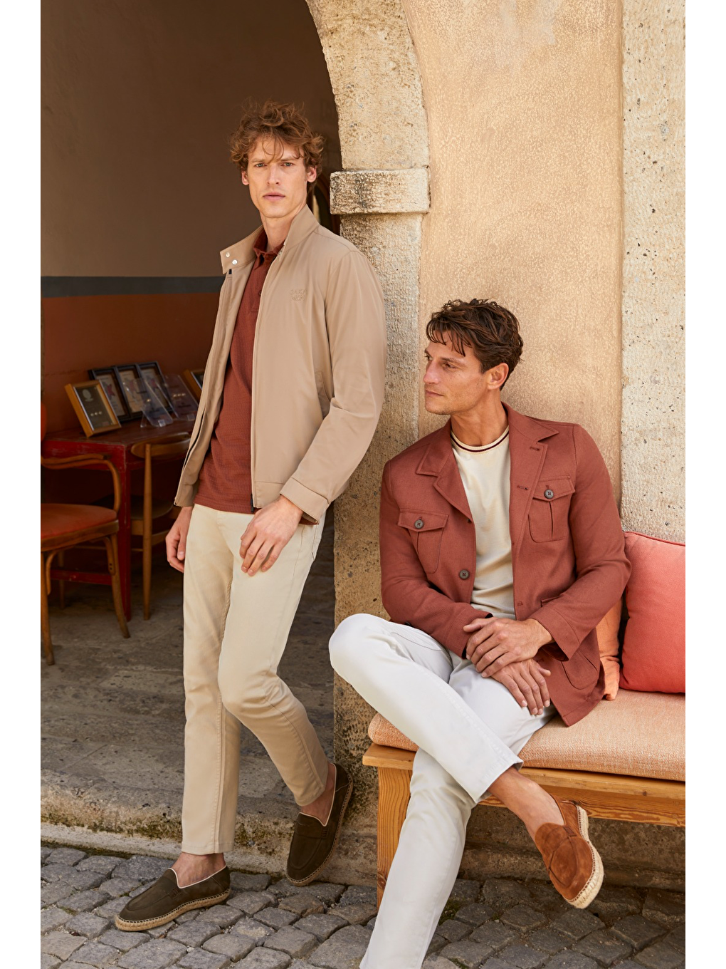 Kırmızı Slim Fit Cepli Mevsimlik Safari Ceket-3