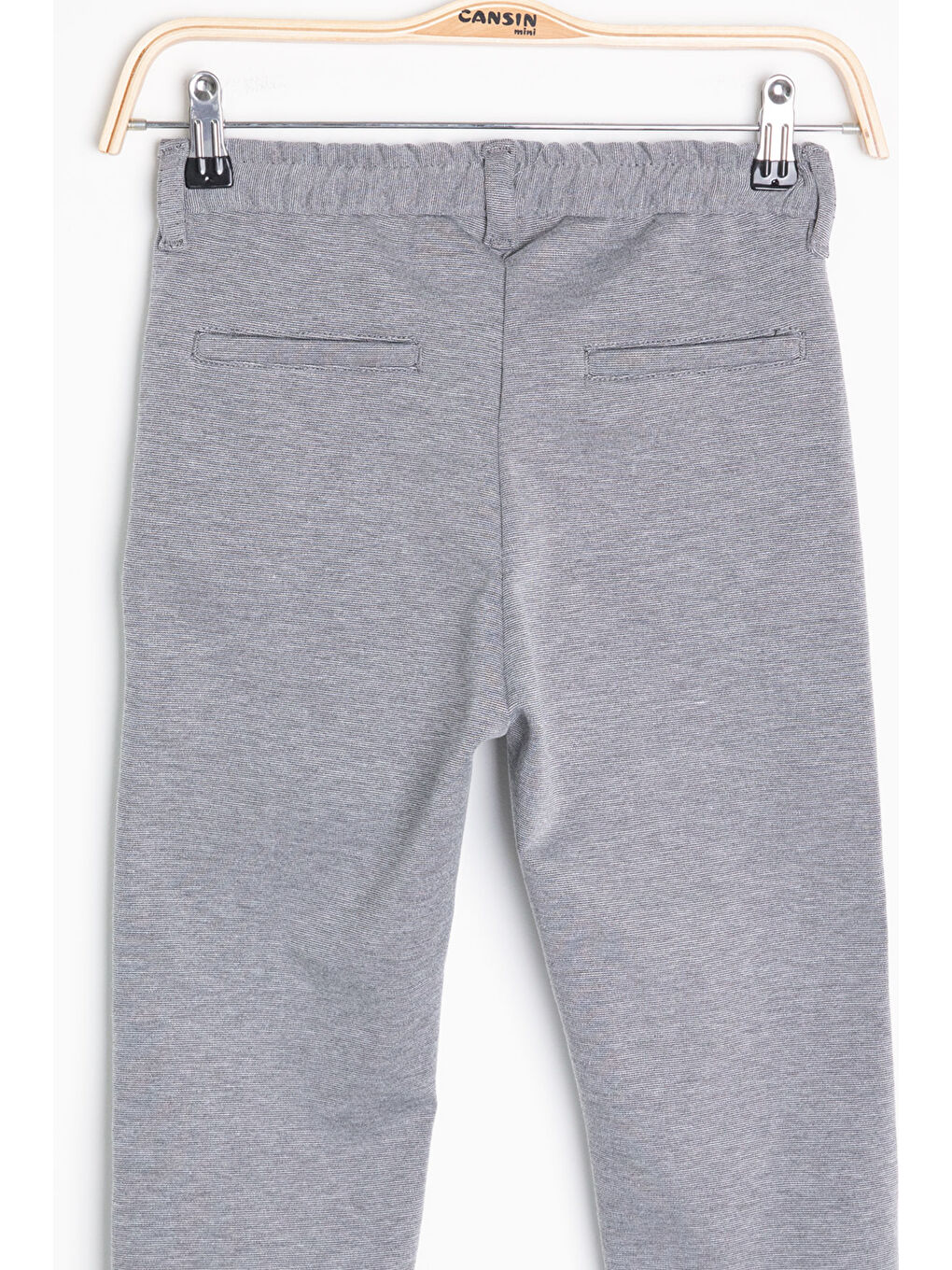 Wikiland Gri Beli Lastikli Duble Paça Erkek Çocuk Jogger Kumaş Pantolon 20518 - 3