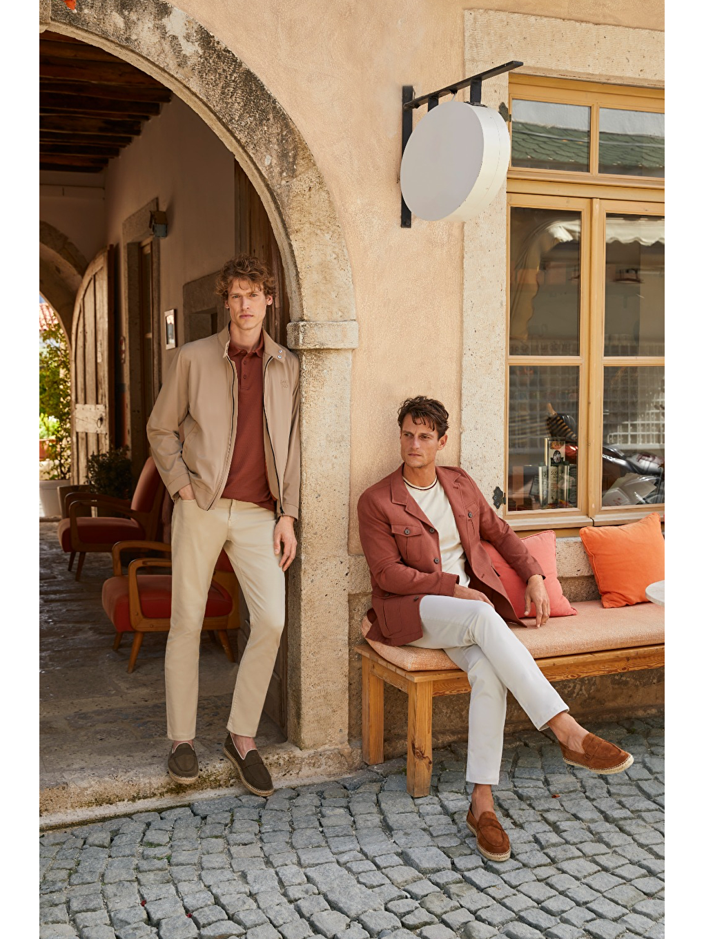 Kırmızı Slim Fit Cepli Mevsimlik Safari Ceket-4