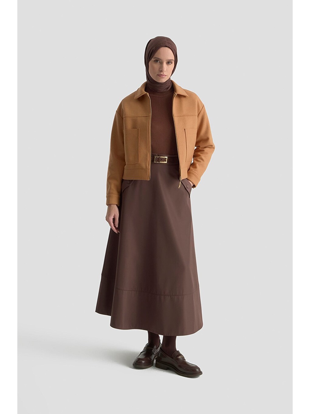 Kahverengi Trend Ceket 25Kt517 Camel-1