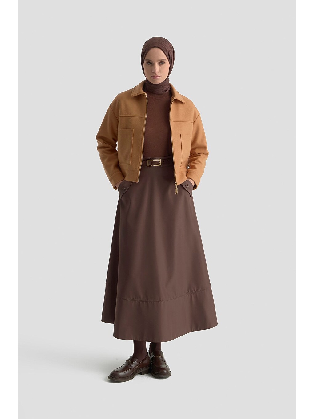 Kahverengi Trend Ceket 25Kt517 Camel-2