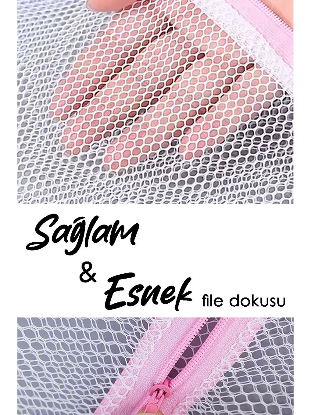 Karışık 3'lü Çamaşır Yıkama Filesi Renkli Fermuarlı Koruyucu Çamaşır Yıkama Torbası Farklı Boy-3