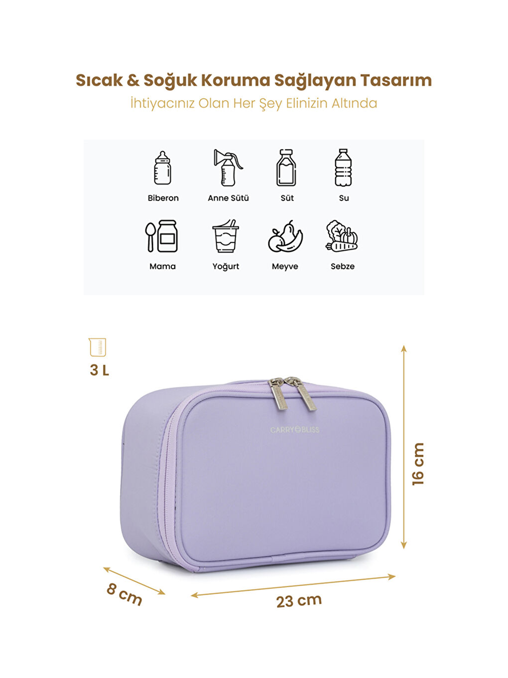 ThermaPouch Isı Yalıtımlı Organizer Mama ve Atıştırmalık Çantası-1