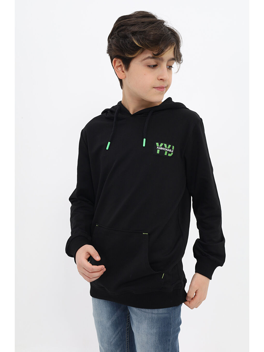 Yeşil Erkek Çocuk Sweatshirt-1
