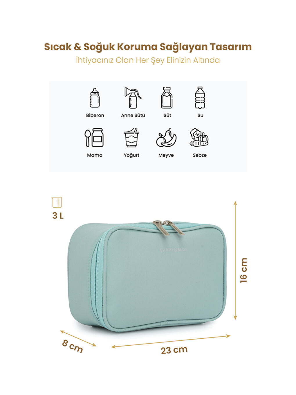 ThermaPouch Isı Yalıtımlı Organizer Mama ve Atıştırmalık Çantası-1