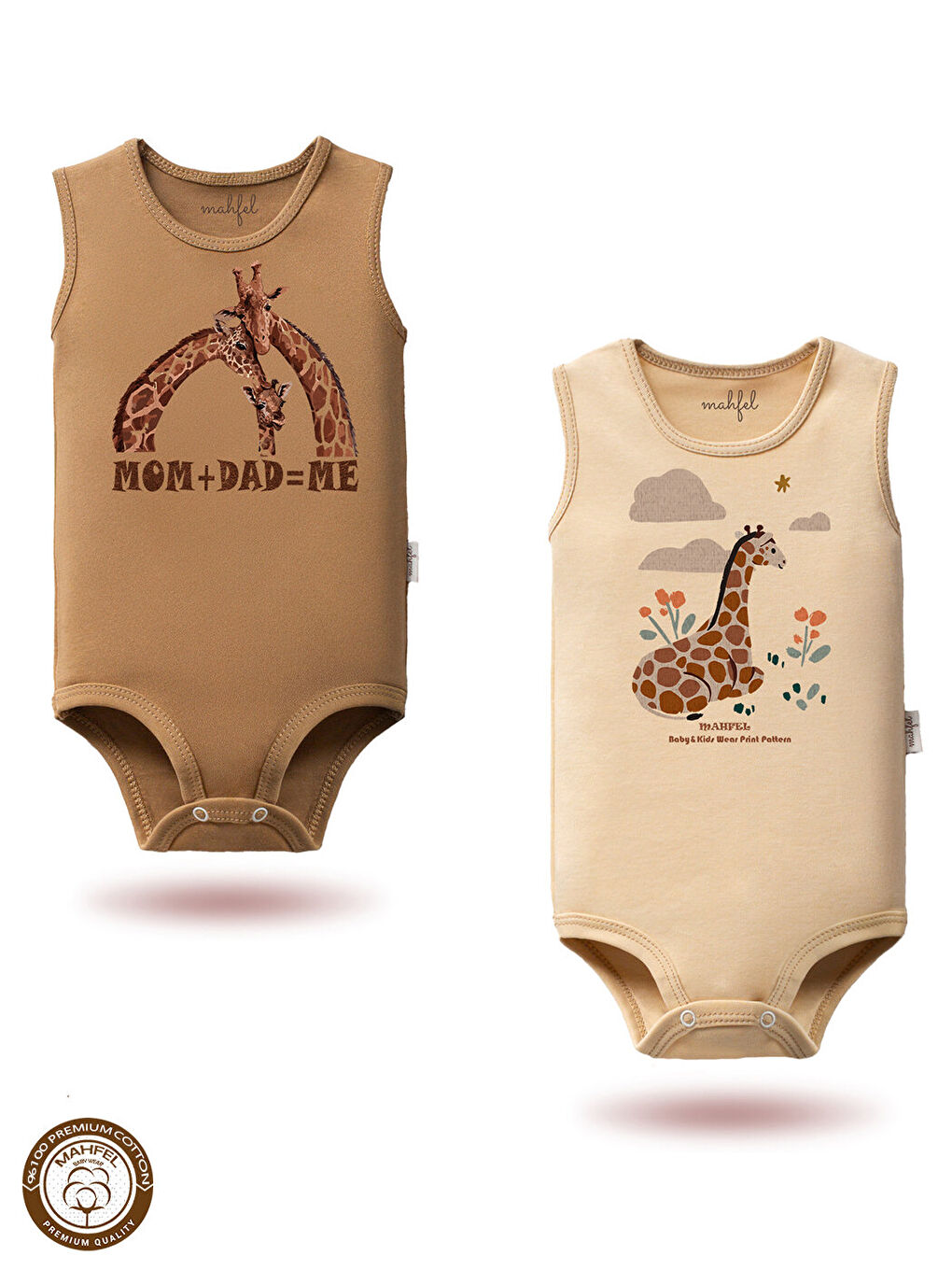 Pembe 2'Li Kız %100 Pamuklu Atlet Çıtçıtlı Bebek Body Zıbın 747-731