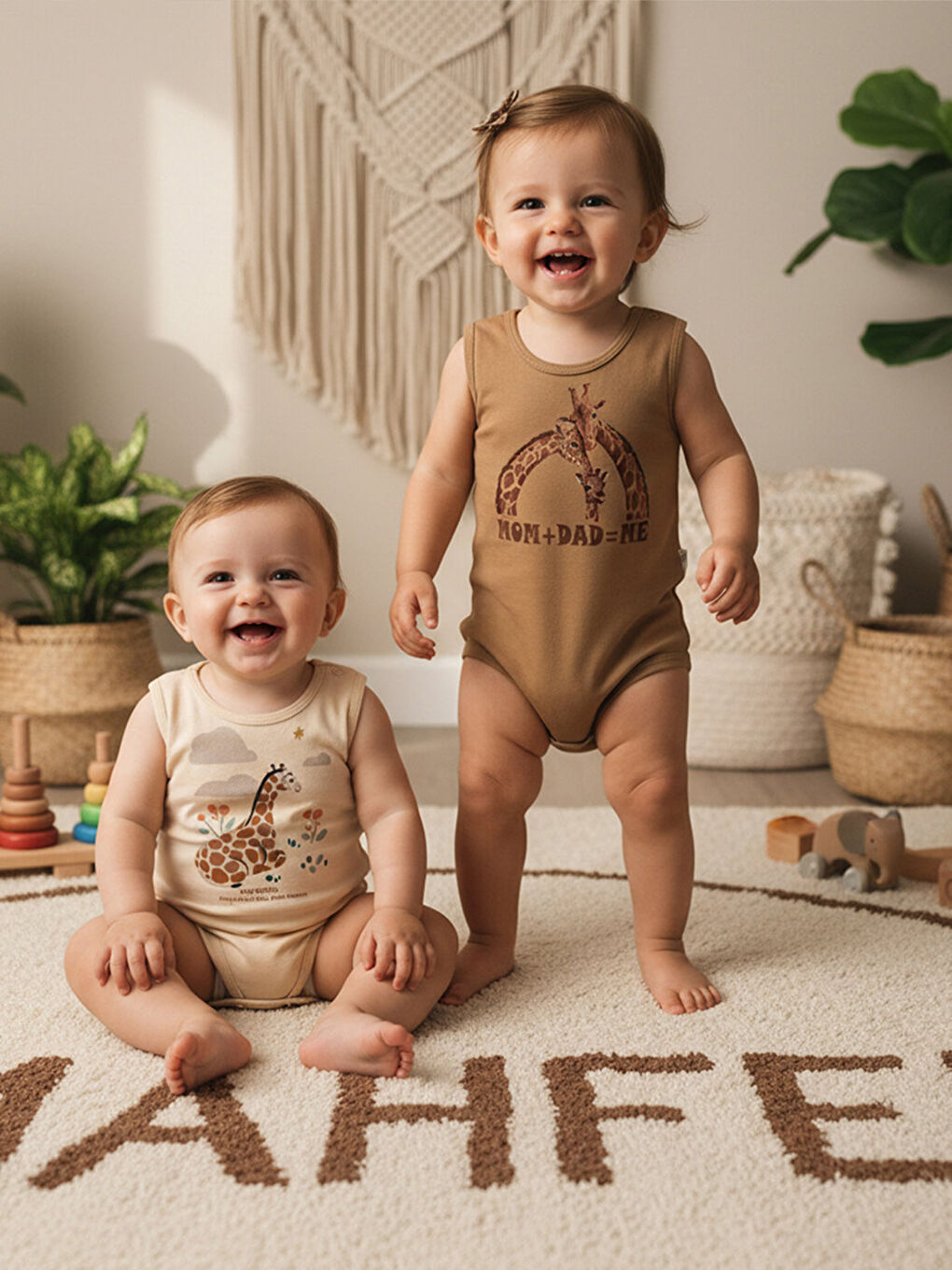 Pembe 2'Li Kız %100 Pamuklu Atlet Çıtçıtlı Bebek Body Zıbın 747-731-1