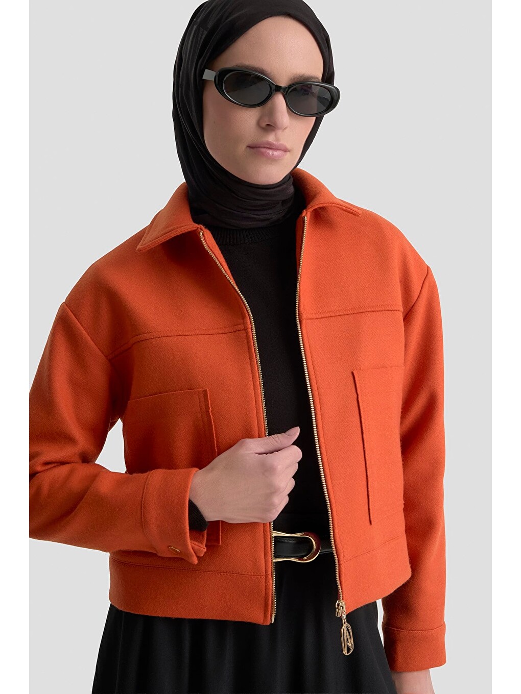 Turuncu Trend Ceket 25Kt517 Oranj-2