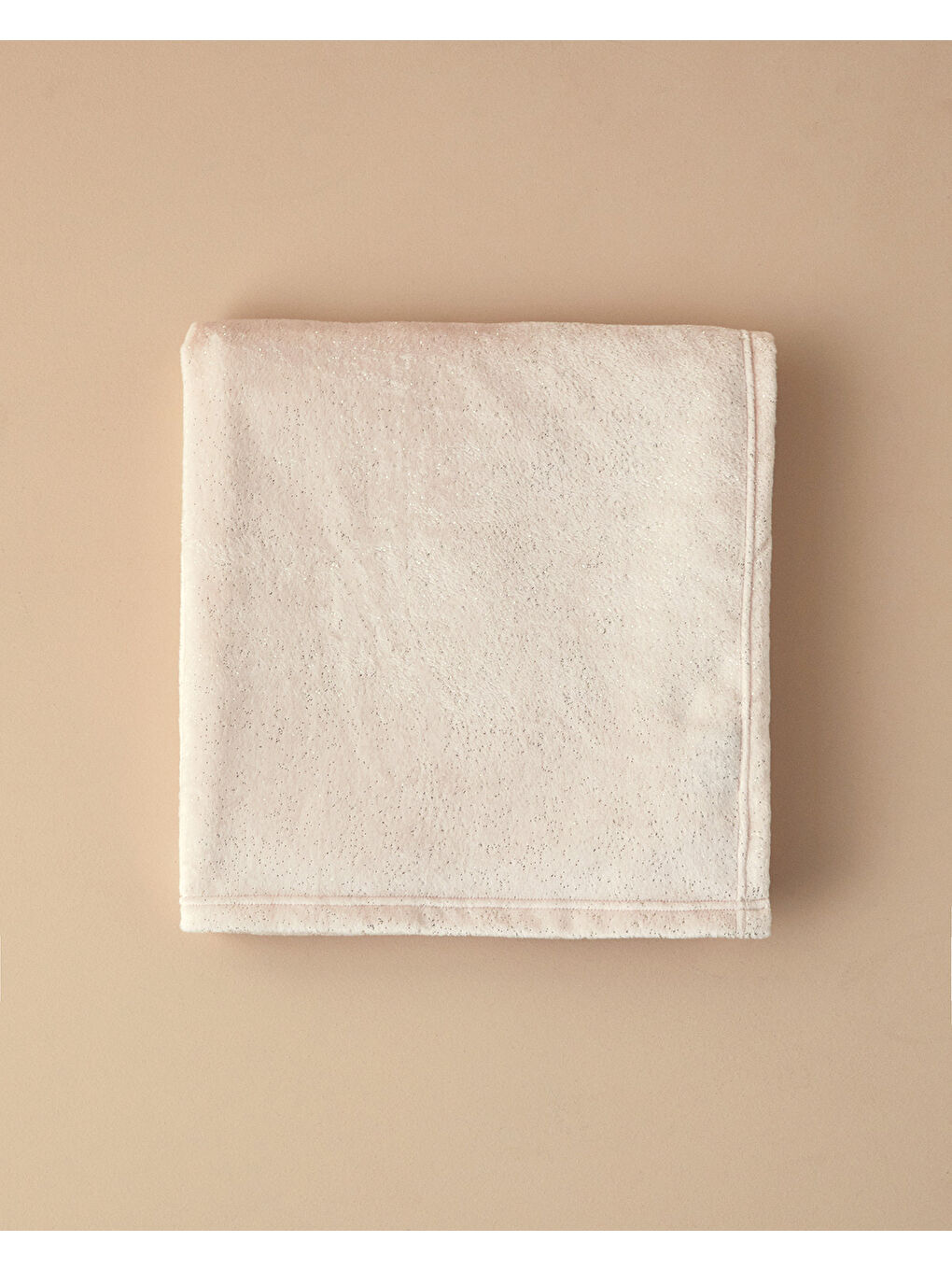 Ekru Gleamy Varak Super Soft Tv Battaniyesi Krem-1