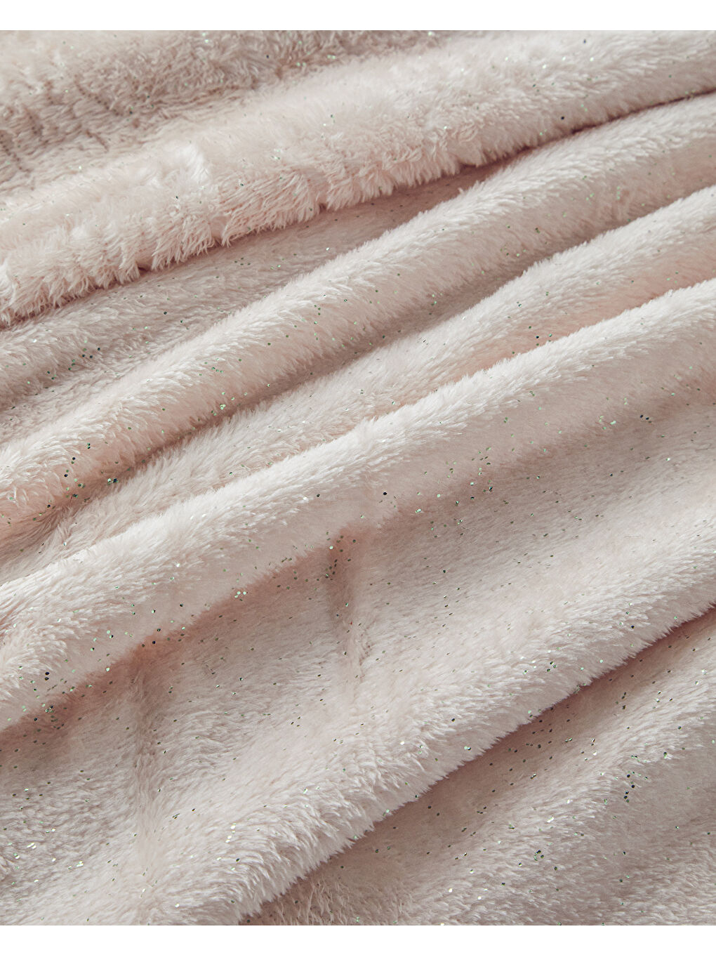 Ekru Gleamy Varak Super Soft Tv Battaniyesi Krem-4