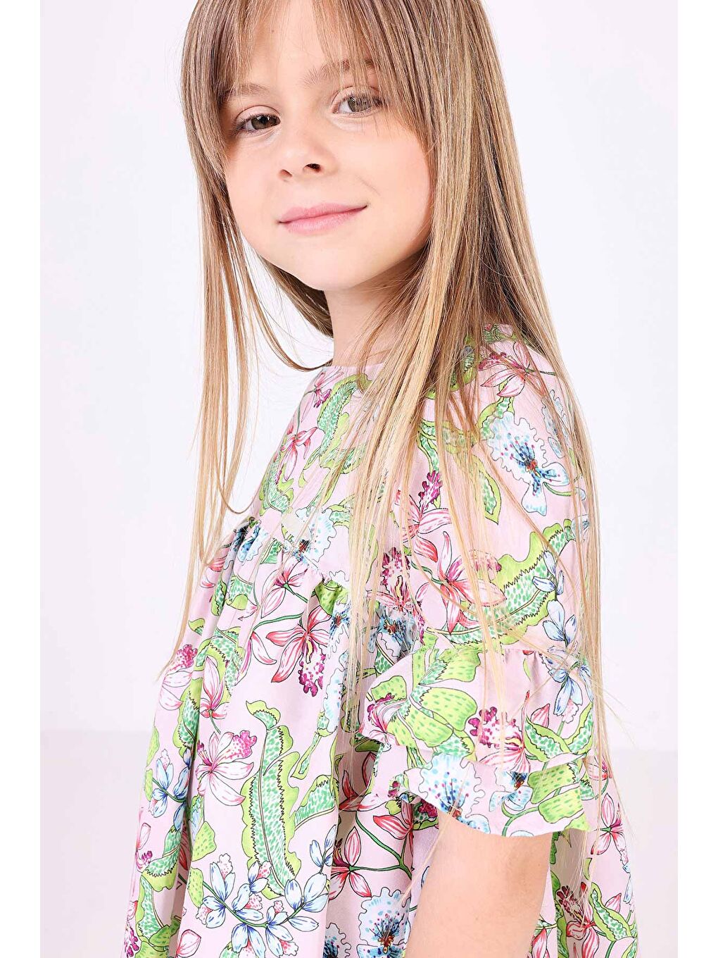 Karışık Kız Çocuk Elbise-5