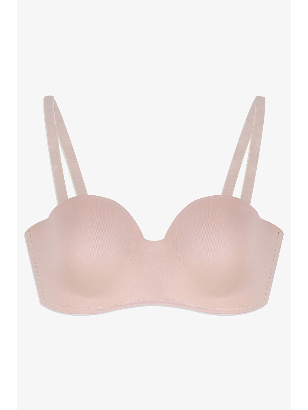 Bej 2'Lİ PAKET - Kadın Dolgusuz Mikro Straplez Sütyen-2