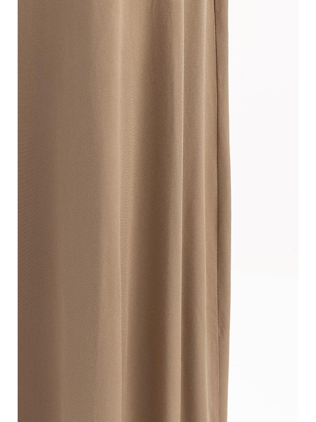 Bej Vizon-Beli Lastikli Püsküllü Etek-4