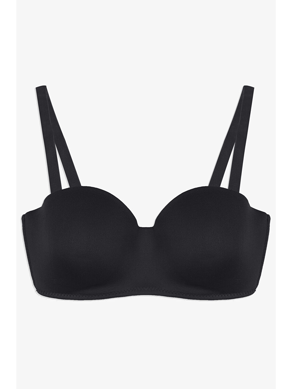 Siyah 2'Lİ PAKET - Kadın Dolgusuz Mikro Straplez Sütyen-2