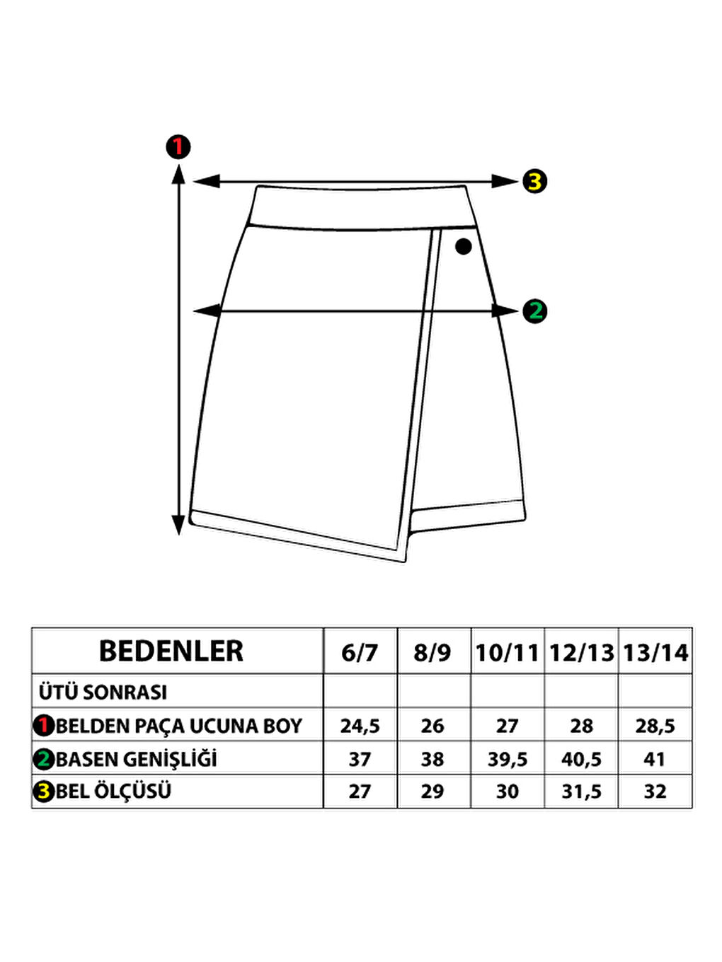 Lacivert Kız Çocuk Kare Desenli Şort Etek-2