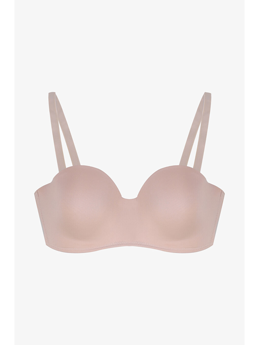 Kahverengi Kadın Dolgusuz Mikro Straplez Sütyen