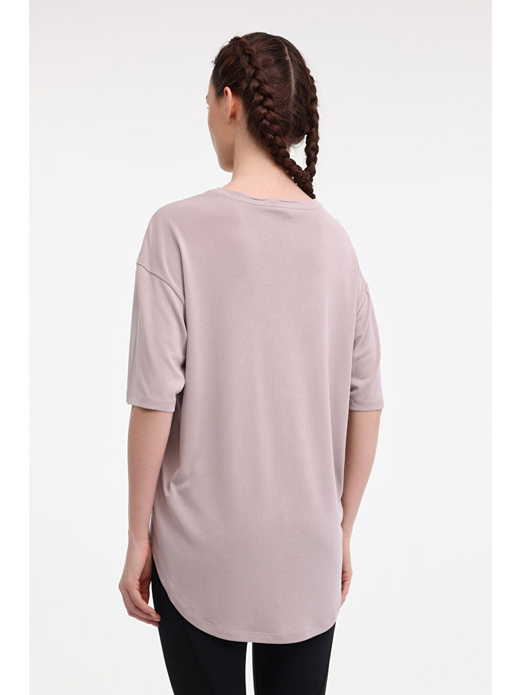 Bej WL ROSA 11LYG15 5FX Vizon Kadın Kısa Kol T-Shirt-1