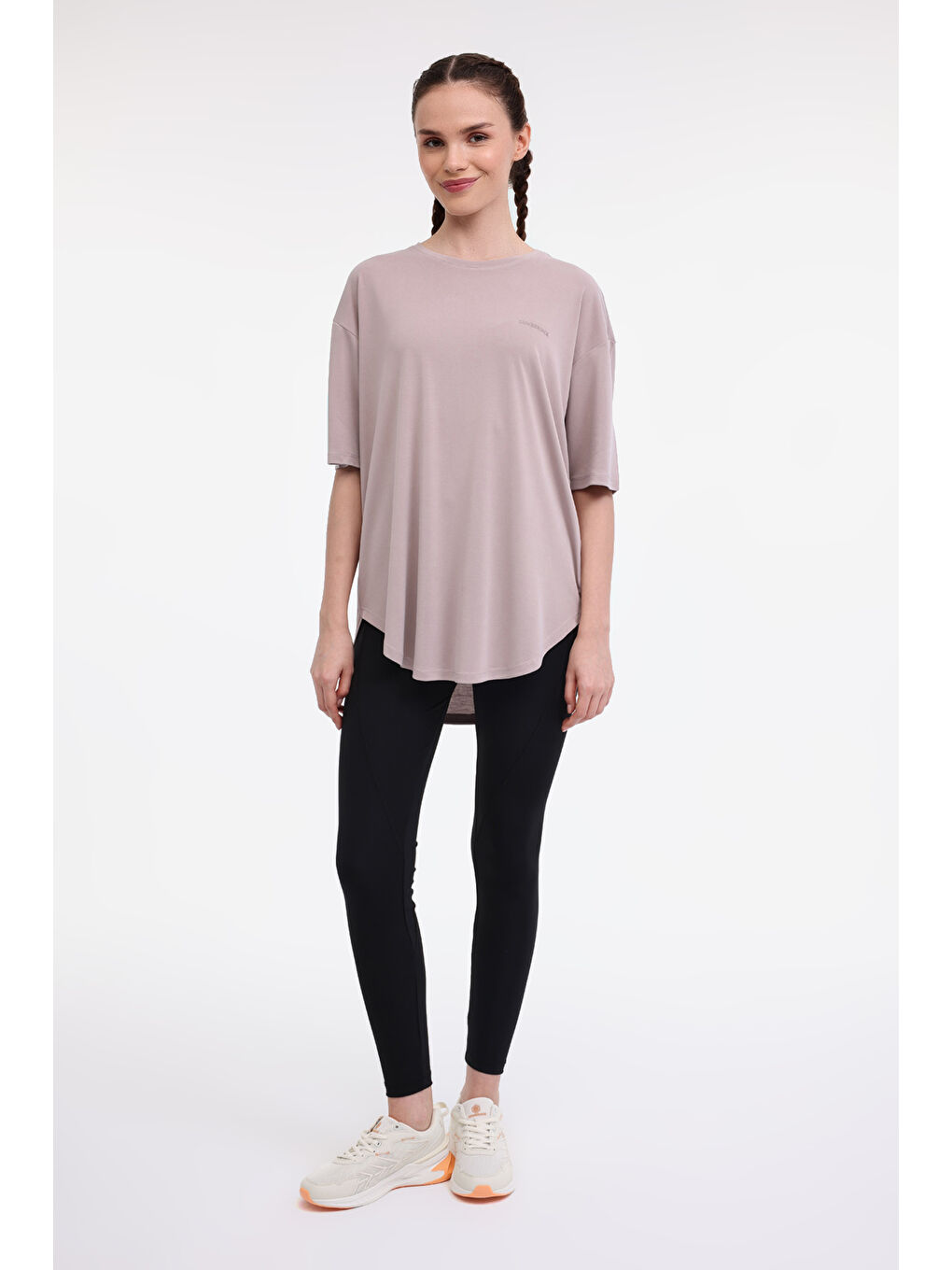 Bej WL ROSA 11LYG15 5FX Vizon Kadın Kısa Kol T-Shirt-2