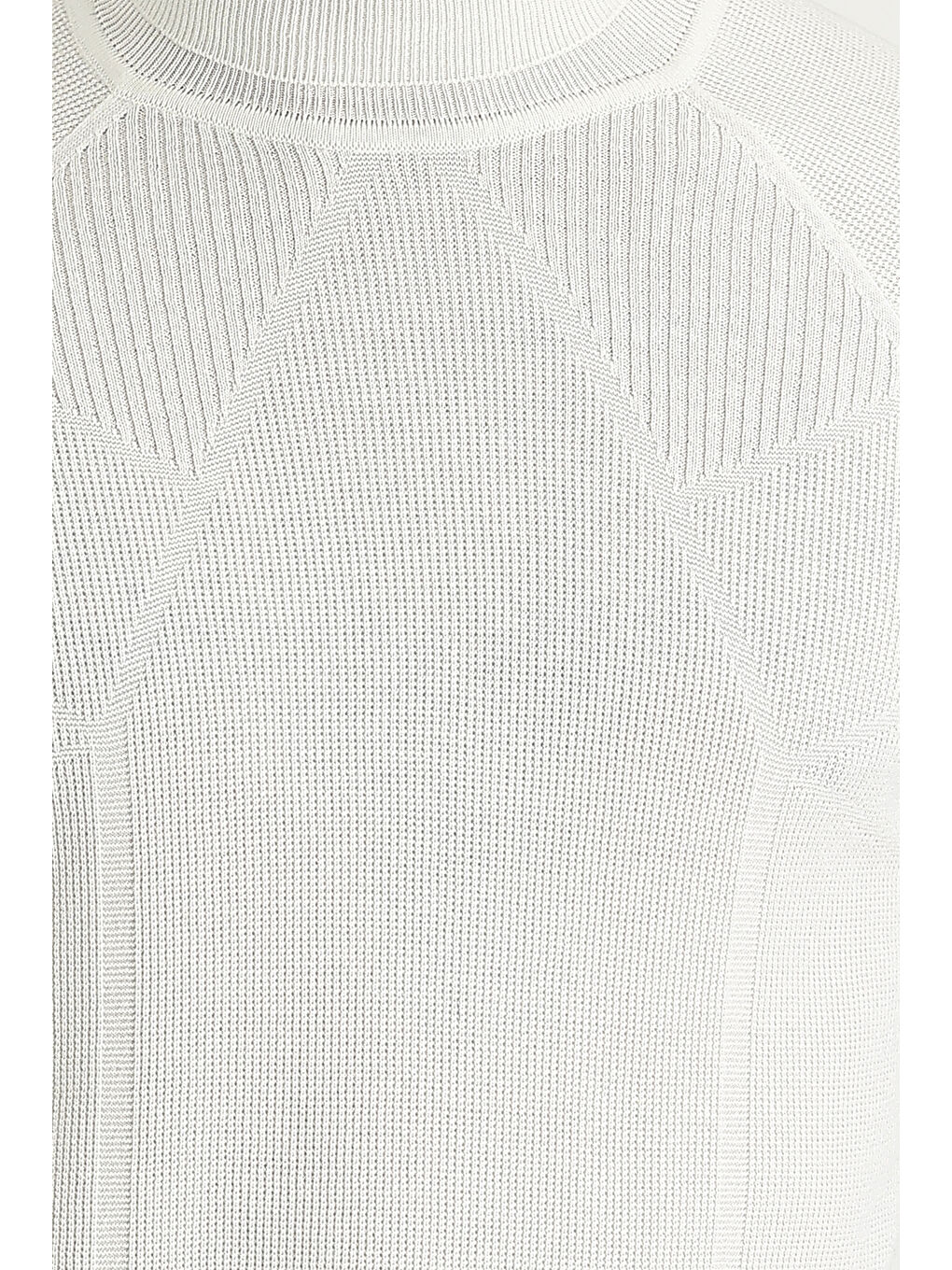 Ekru Balıkçı Yaka Slim Fit Dar Kesim Düz Pamuklu Triko Kazak-2