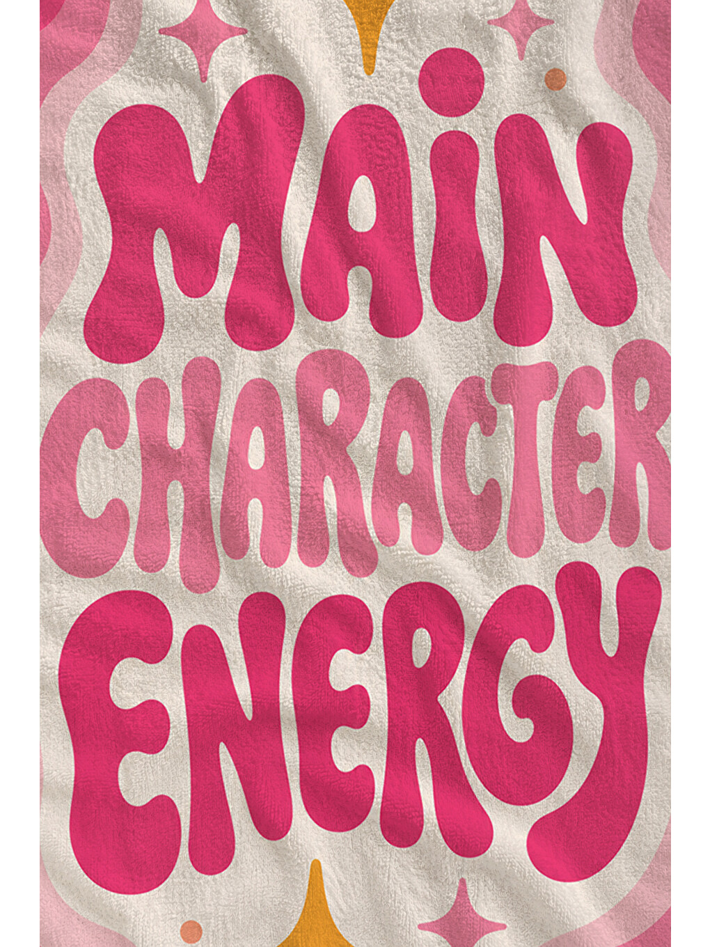 Pembe Pop Art Main Character Energy Desenli 70x150 Plaj Havlusu - Dijital Baskılı Solmaz Banyo Havlusu-1