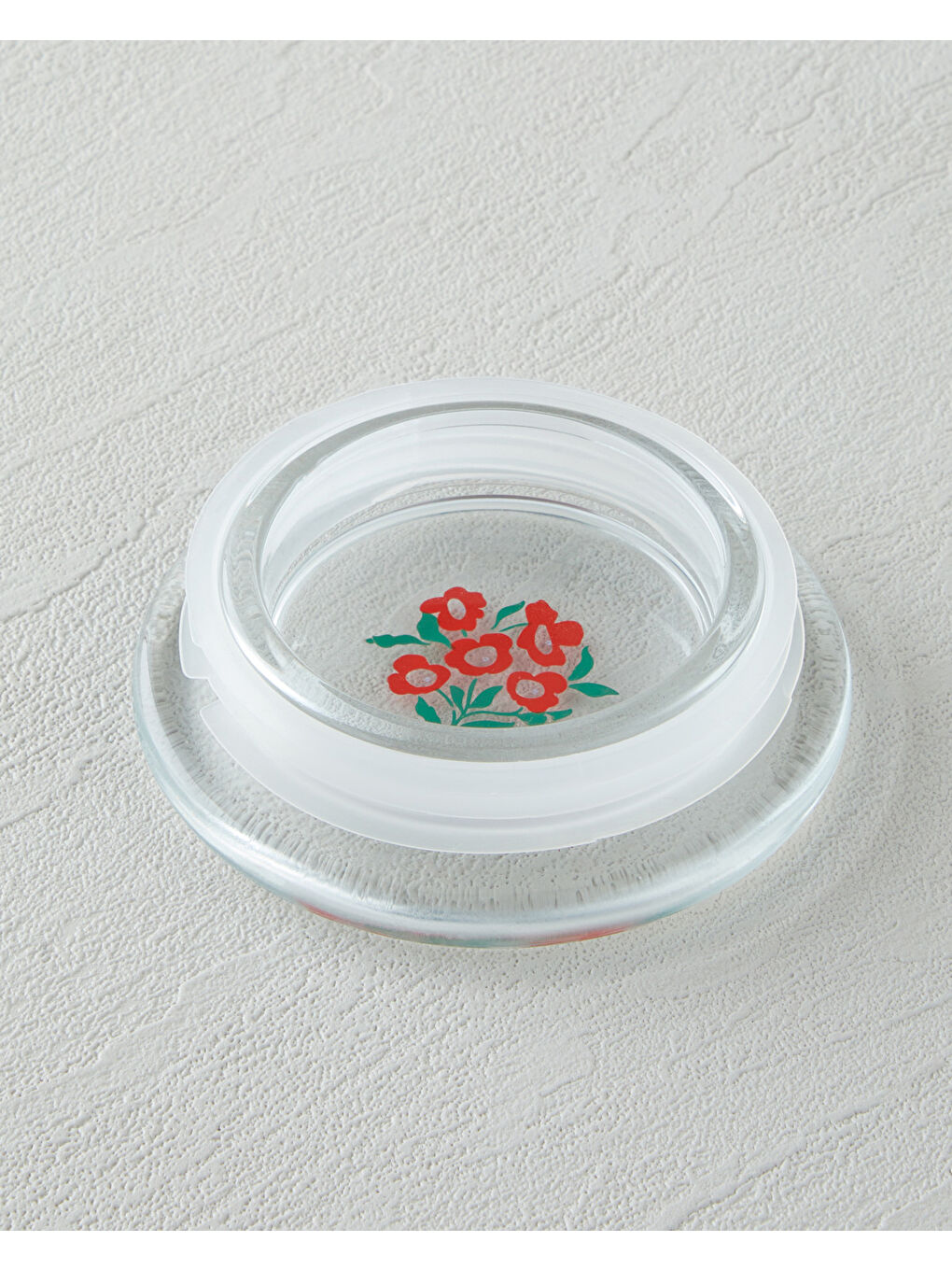 Bright Parade Cam Kavanoz 500 ml Kırmızı - Beyaz-4