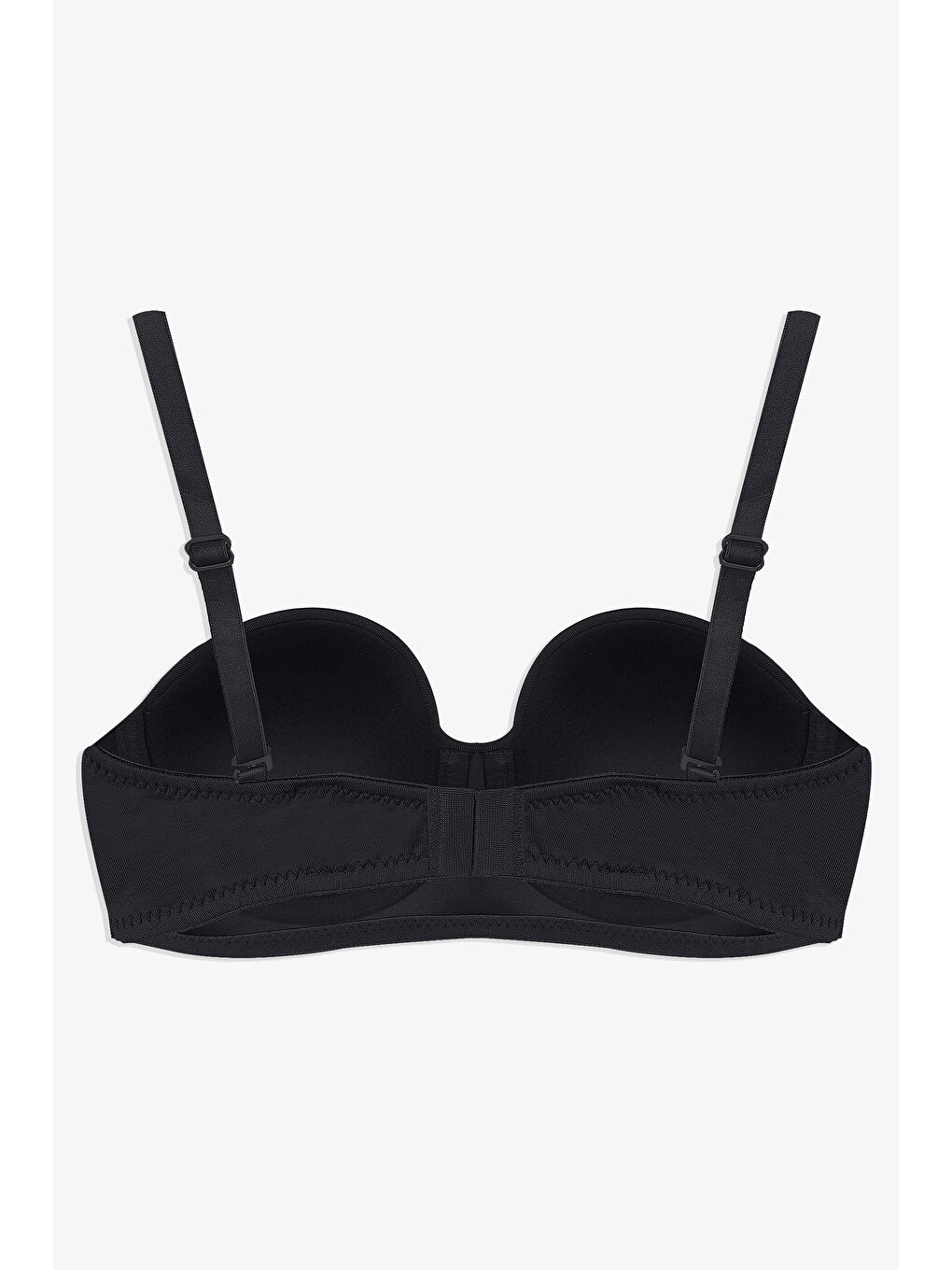 Siyah 2'Lİ PAKET - Kadın Dolgusuz Mikro Straplez Sütyen-4