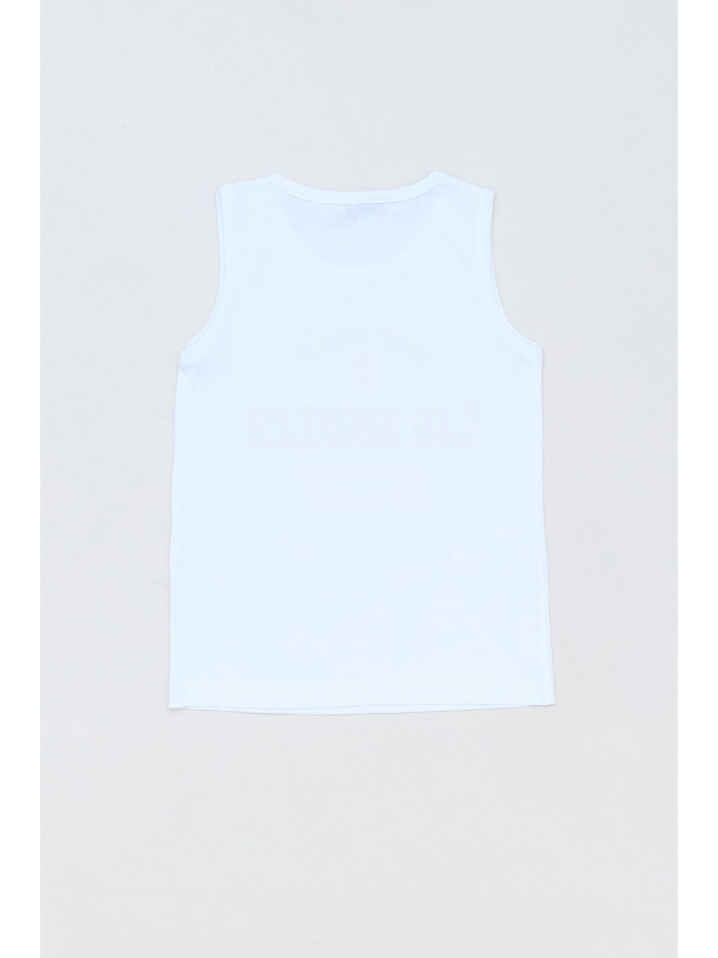 Beyaz %100 Pamuk Las Angeles Yazı Baskılı Kız Çocuk Kolsuz Tişört-2