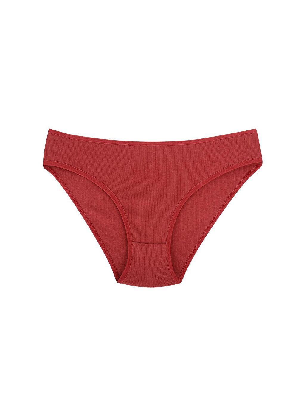 Kompedan Bordo Fitilli Ribana Pamuklu Esnek Rahat Slip Bikini Külot | Bordo 26000